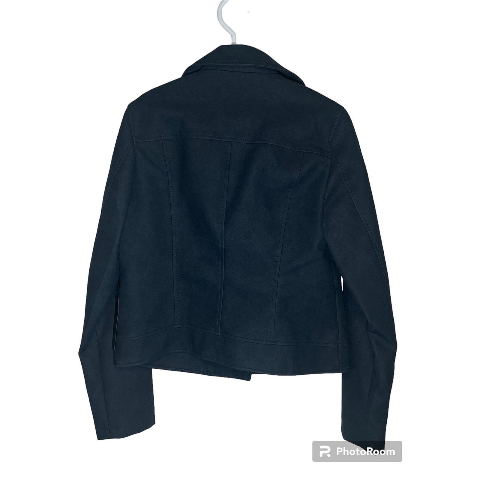 Forever 21 Forever 21 Navy Moto Biker Jacket Women’s Size L NWT Size L / US 10 / IT 46 - 3 Thumbnail