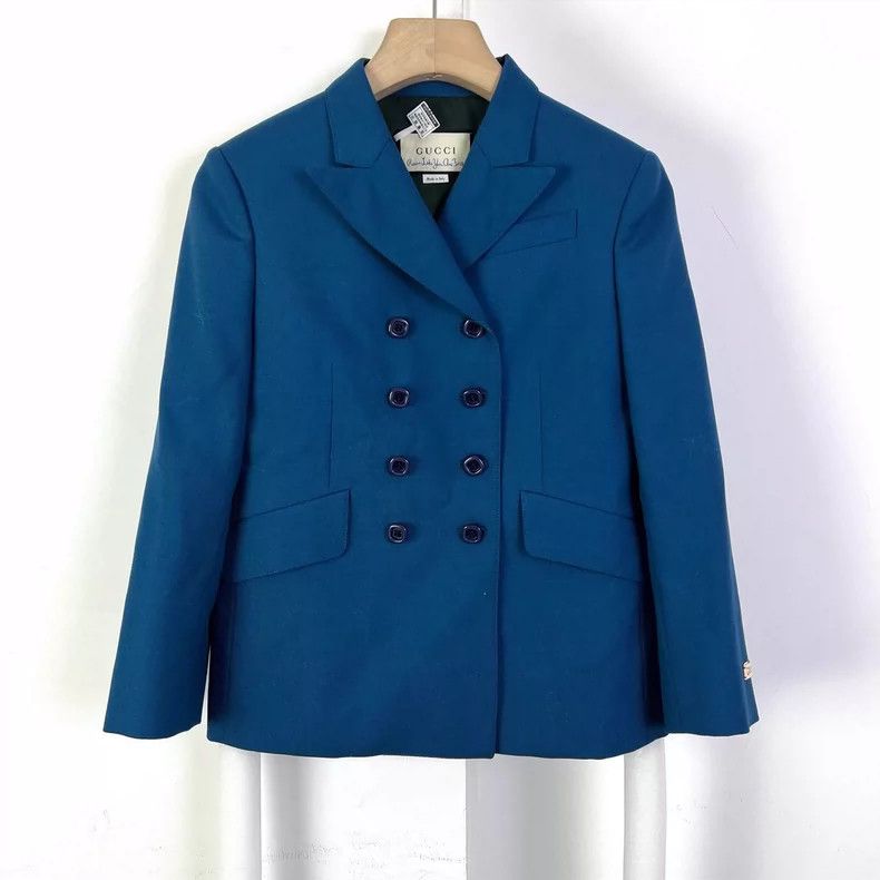 Gucci Gucci Blue Wool Suit Set Size 40- DMC Size US M / EU 48-50 / 2 - 1 Thumbnail