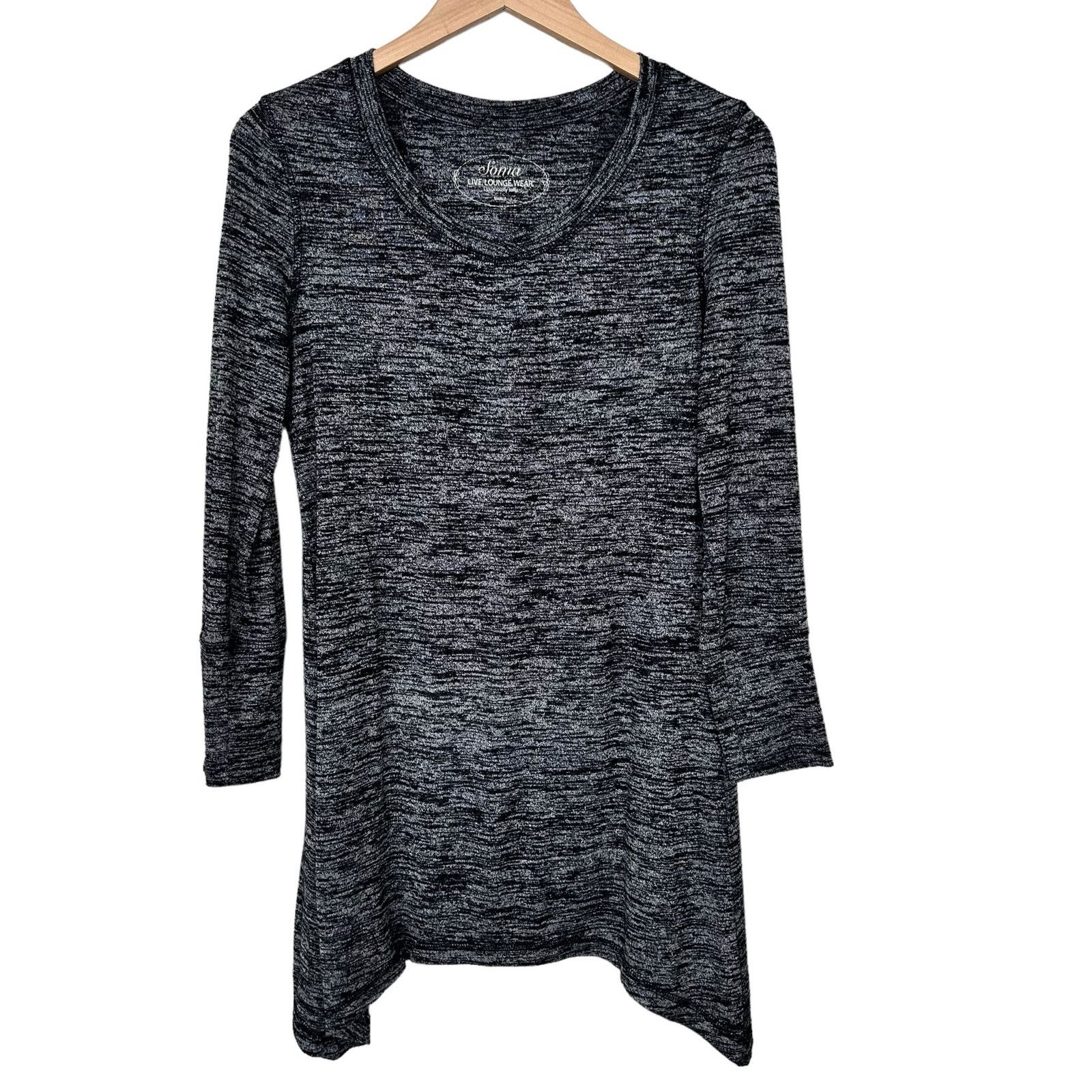 Other Soma Luxuriously Soft Heathered Gray Long Sleeve Shirt Sz S Size S / US 4 / IT 40 - 5 Thumbnail