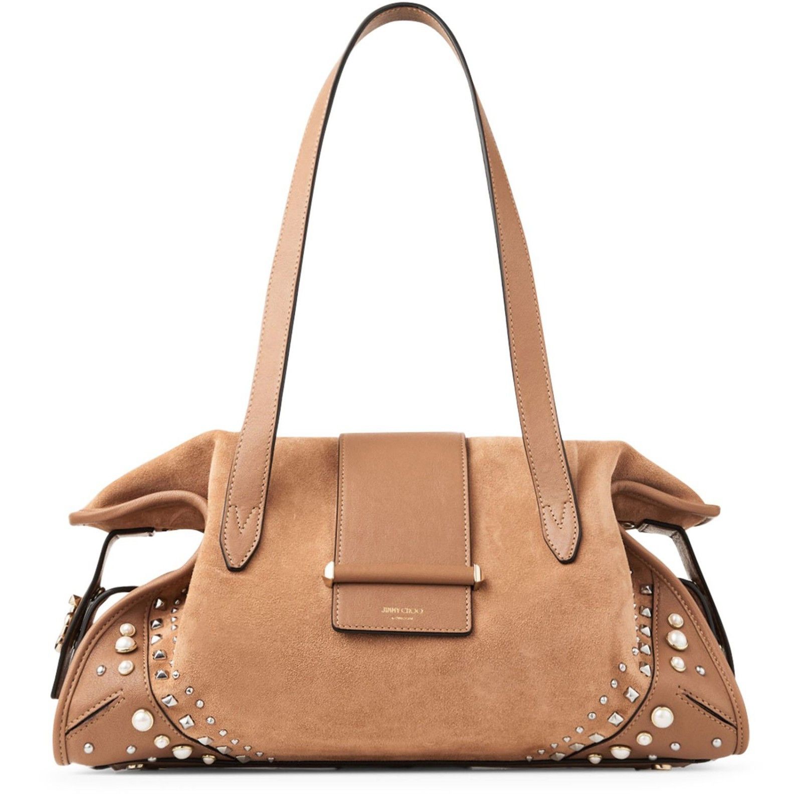 Jimmy Choo JIMMY CHOO Medium Bar TOFFEE/IVORY/SHINY GOLD Shoulder Bag N Size ONE SIZE - 1 Thumbnail
