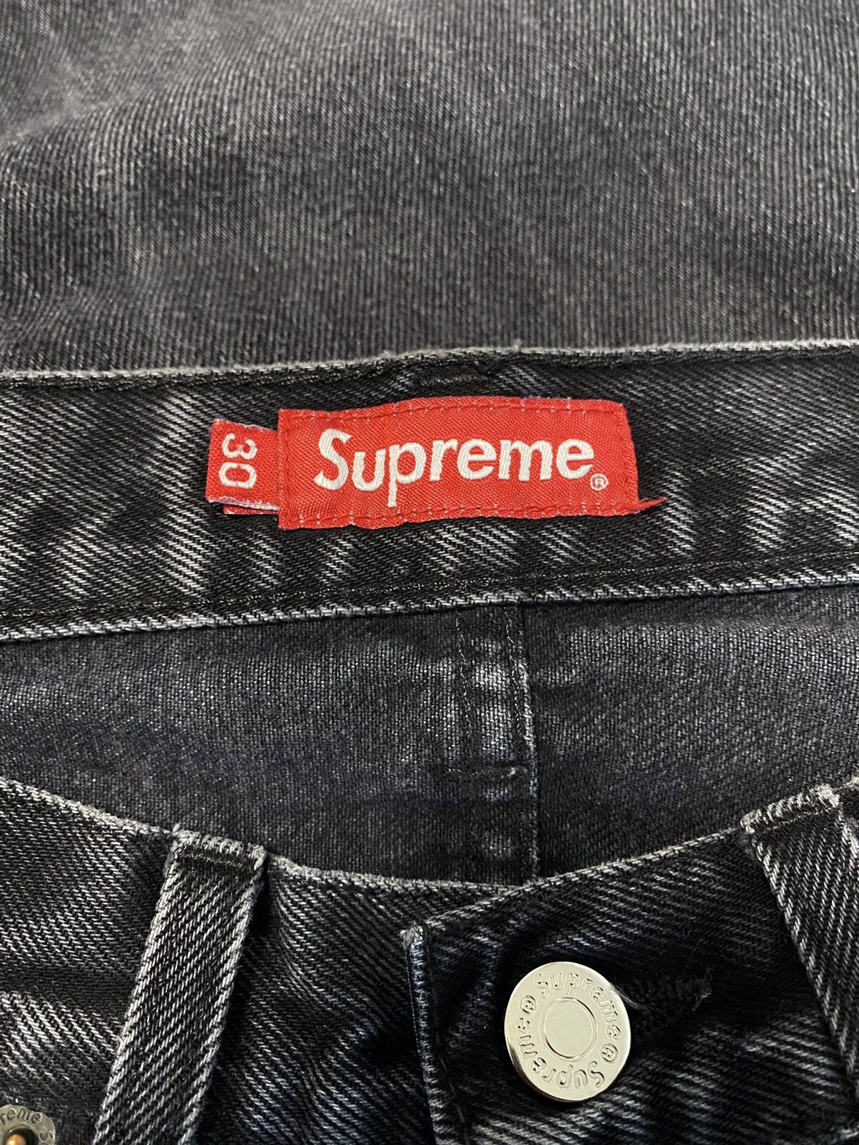 Supreme Supreme Dark Grey Cotton Slim Jeans Size:30 Size US 30 / EU 46 - 8 Thumbnail