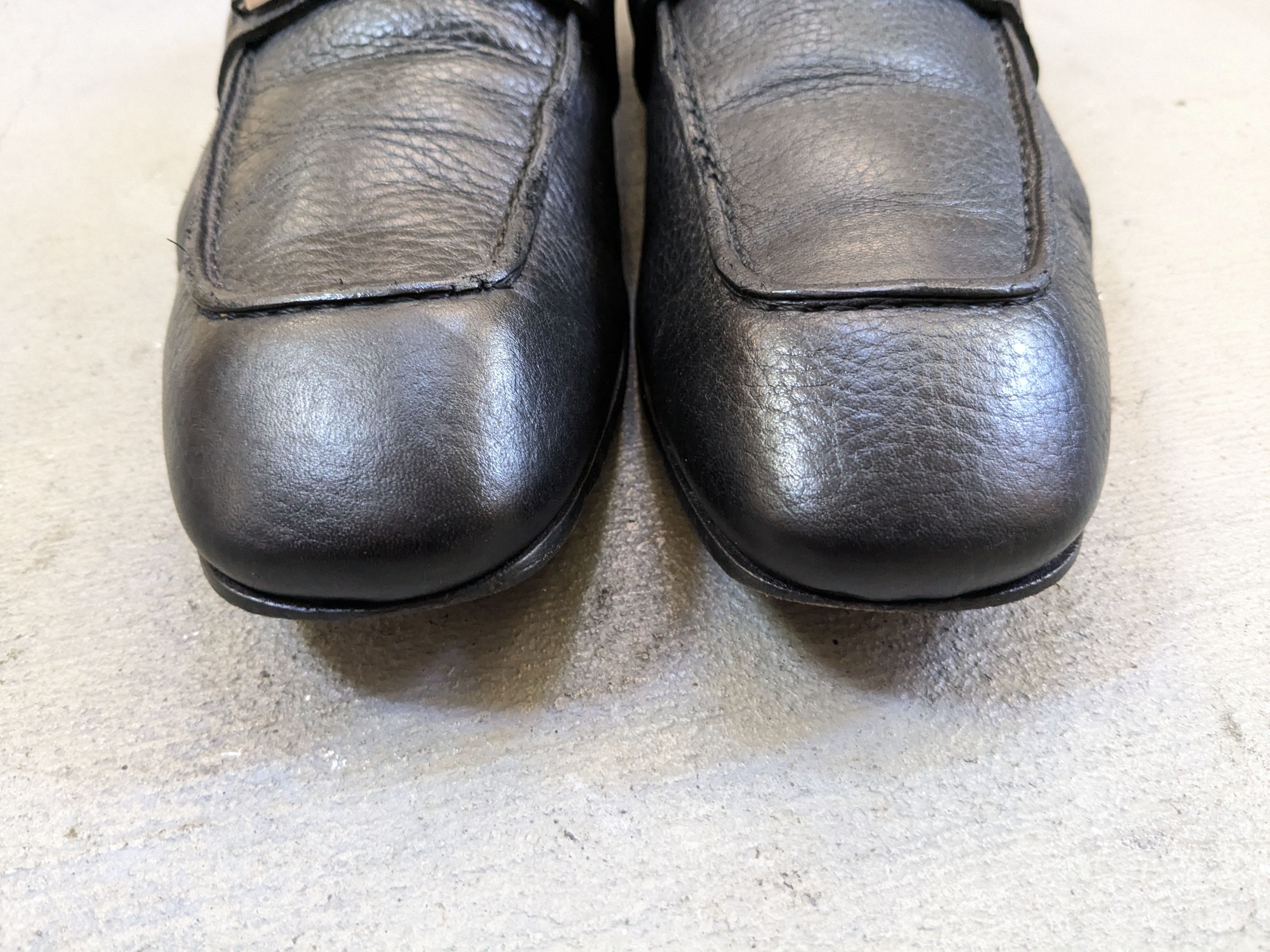 Gucci × Vintage Gucci Horsebit Loafers Black 10 Slip Ons Snaffle Leather Size US 10 / EU 43 - 4 Thumbnail