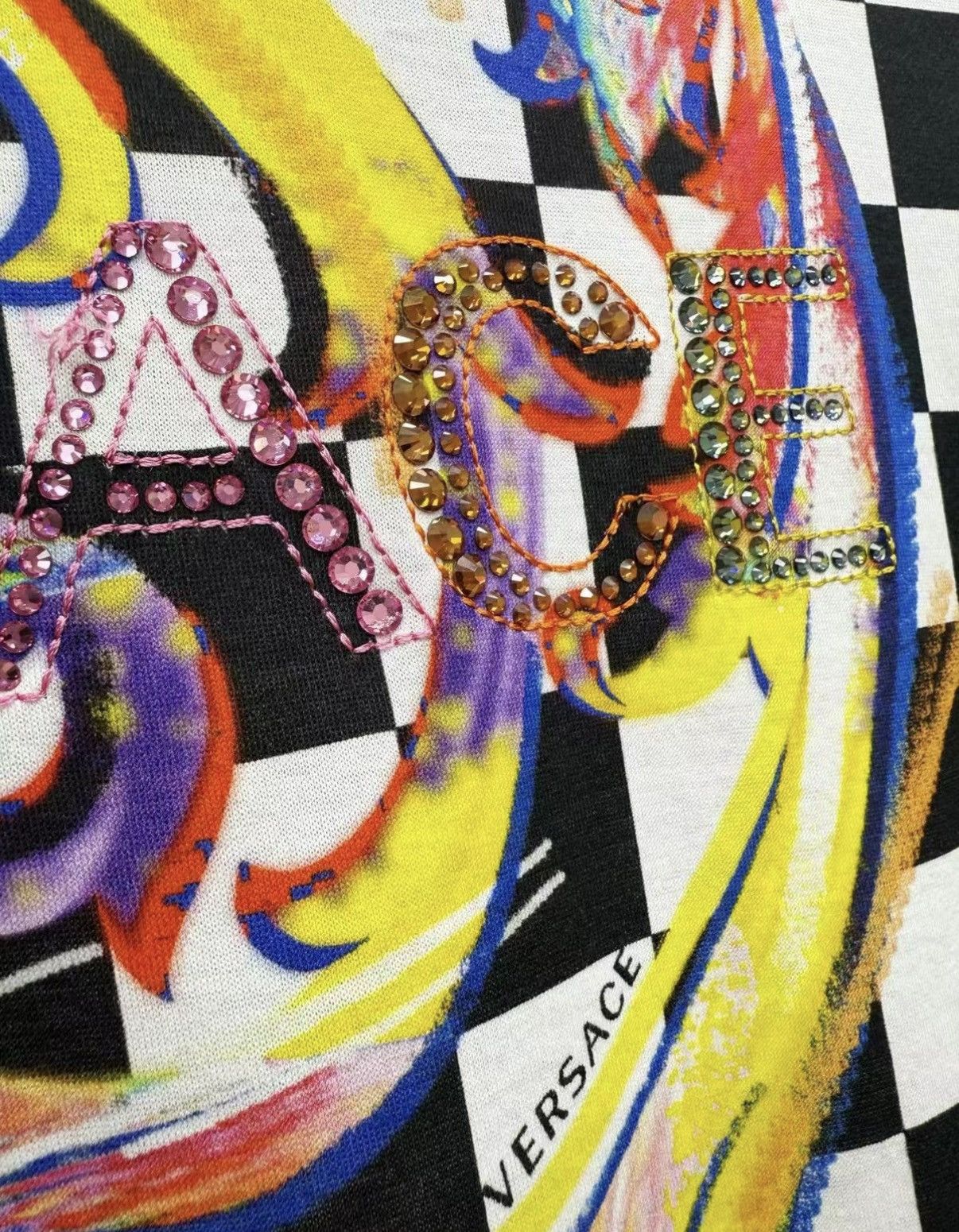 Versace VERSACE Rhinestone Short Sleeve T-shirt J30 Size US XS / EU 42 / 0 - 4 Thumbnail