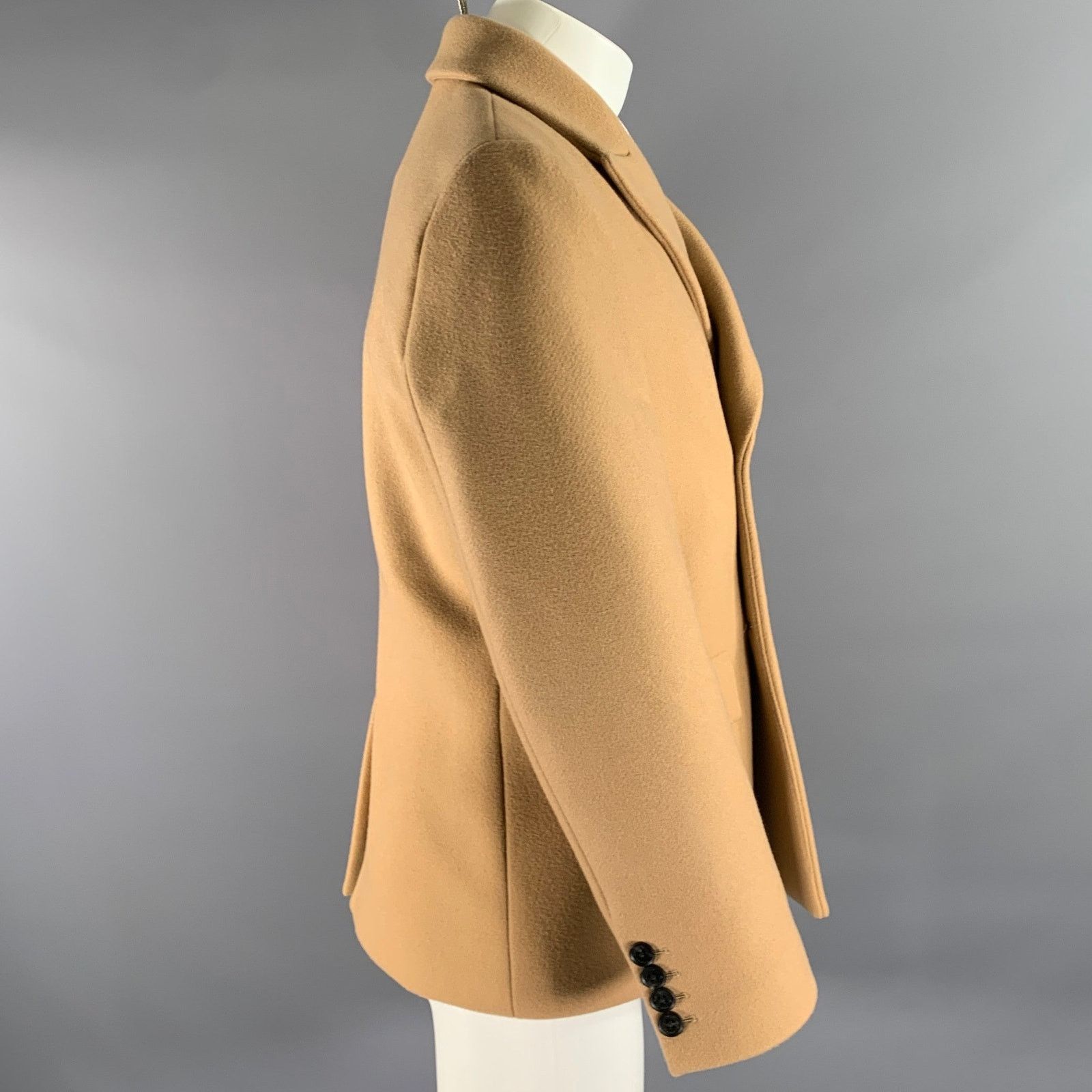 Nili Lotan NILI LOTAN Size M Tan Wool Peacoat Size M / US 6-8 / IT 42-44 - 3 Thumbnail