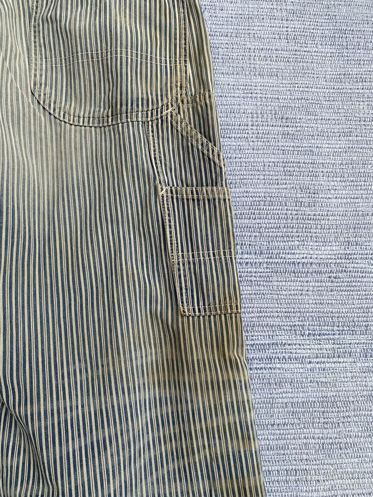 Japanese Brand lee painter pants hickory striped Size US 35 - 14 Thumbnail