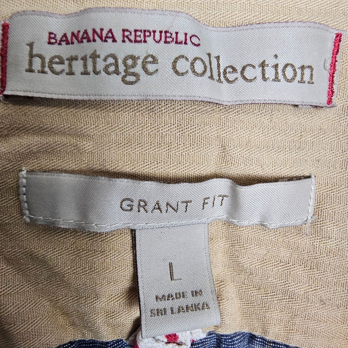 Banana Republic Banana Republic Heritage Mens Geometric Shirt Sz L Grant Fit Size US L / EU 52-54 / 3 - 6 Thumbnail