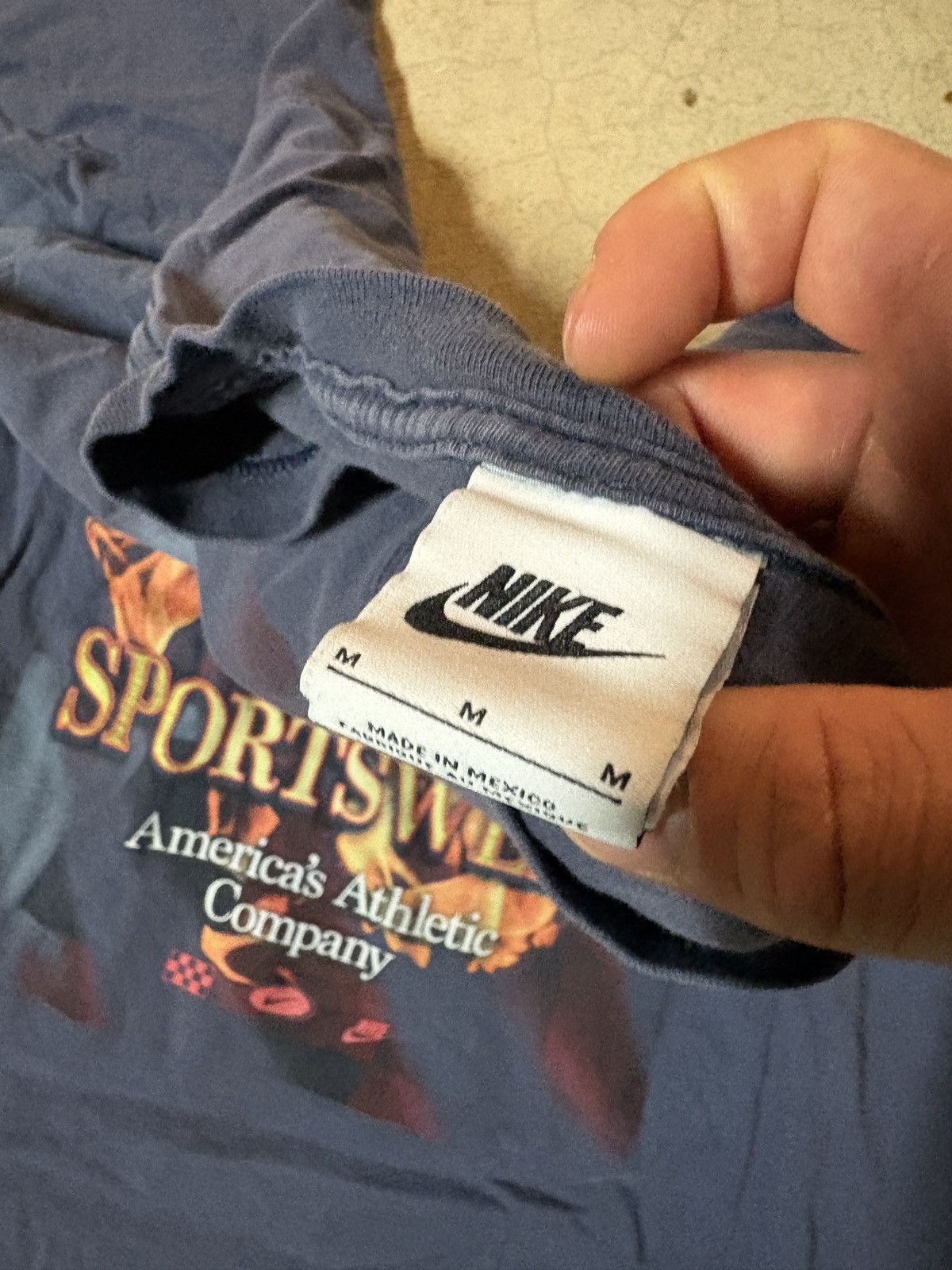 Nike Nike Y2K Sportswear Flame Racing Tee T-shirt Faded Navy Med Size US M / EU 48-50 / 2 - 4 Thumbnail