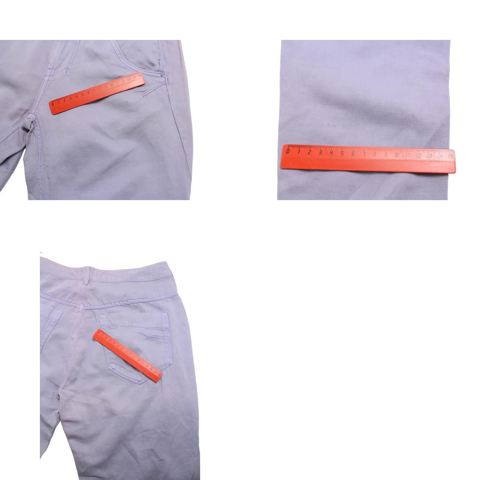 Diesel DIESEL Trousers Women's W27 Linen Blend Tapered Fit Zip Fly Purple Casual Trousers Size 27" / US 4 / IT 40 - 8 Thumbnail