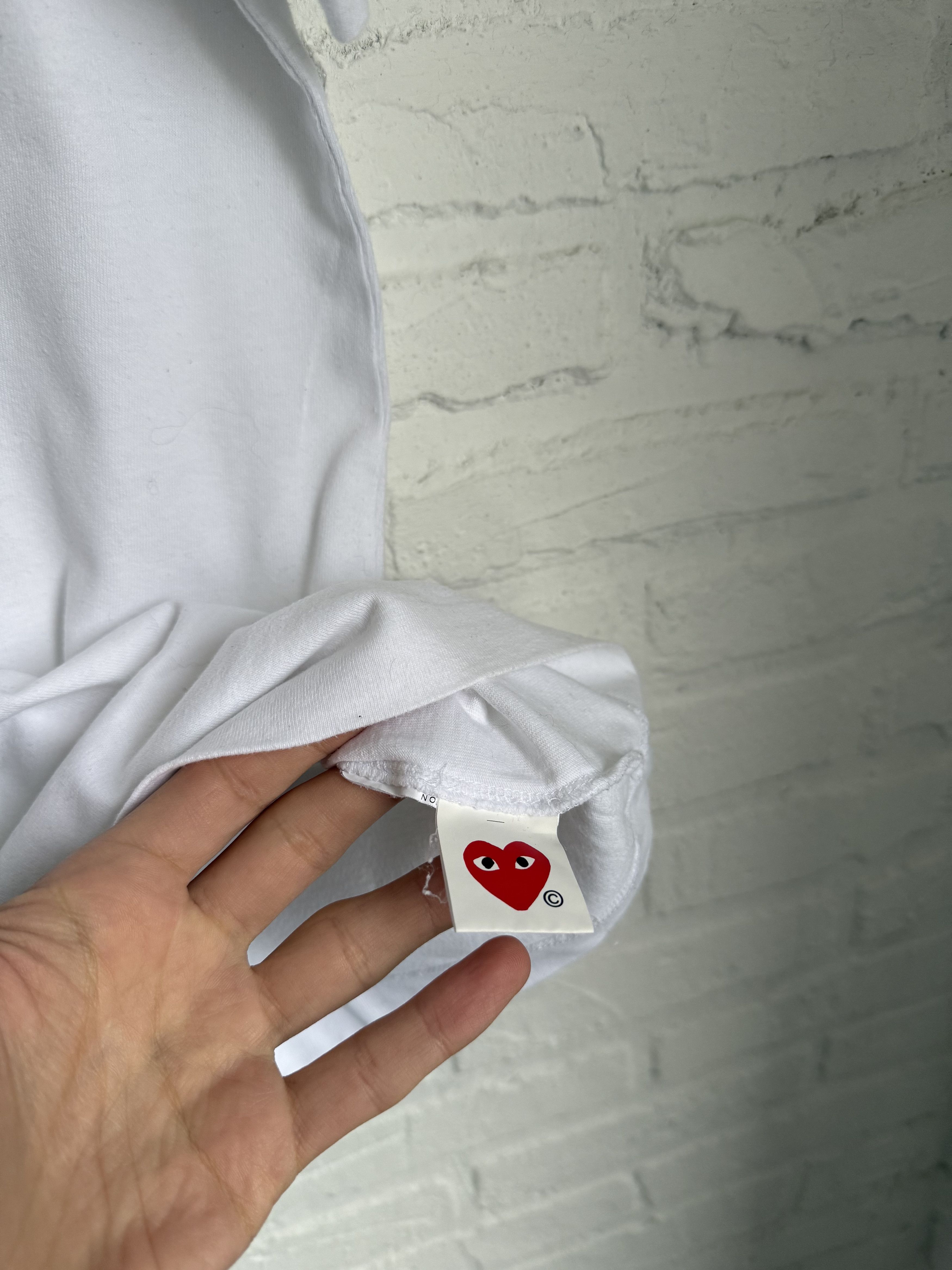 Comme des Garcons PLAY Comme Des Garcons PLAY white t-shirt Size US L / EU 52-54 / 3 - 5 Thumbnail