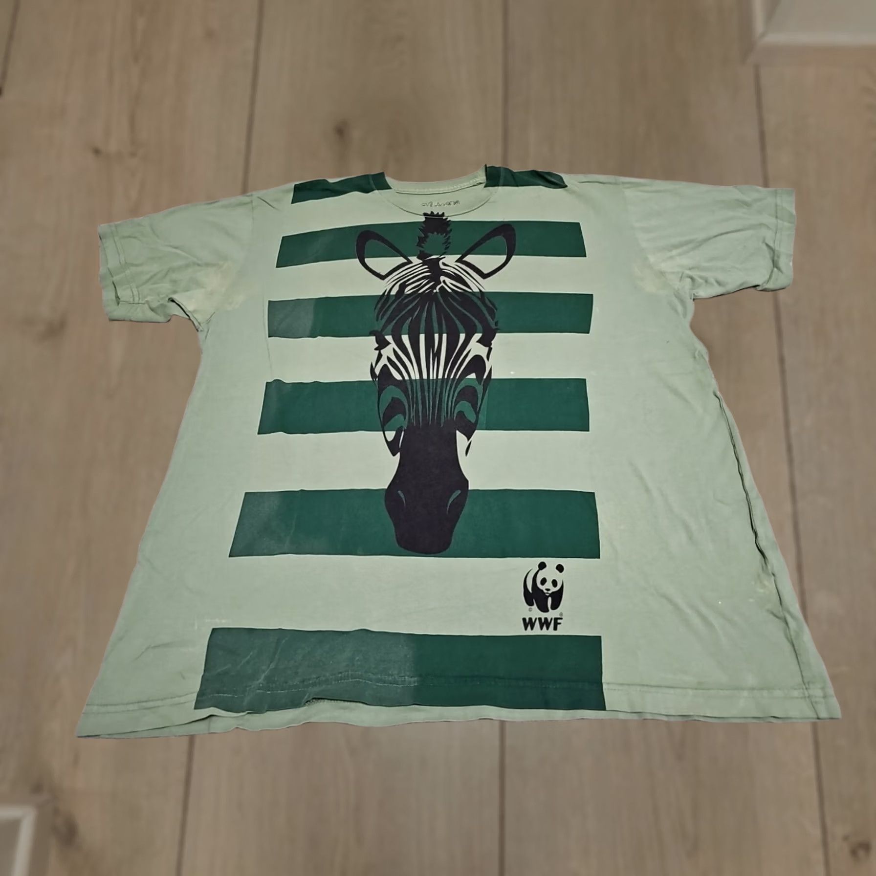 Vintage Chaser LA Tshirt Green Zebra WWF World Wildlife Foundation SZ XL Size US XL / EU 56 / 4 - 1 Thumbnail
