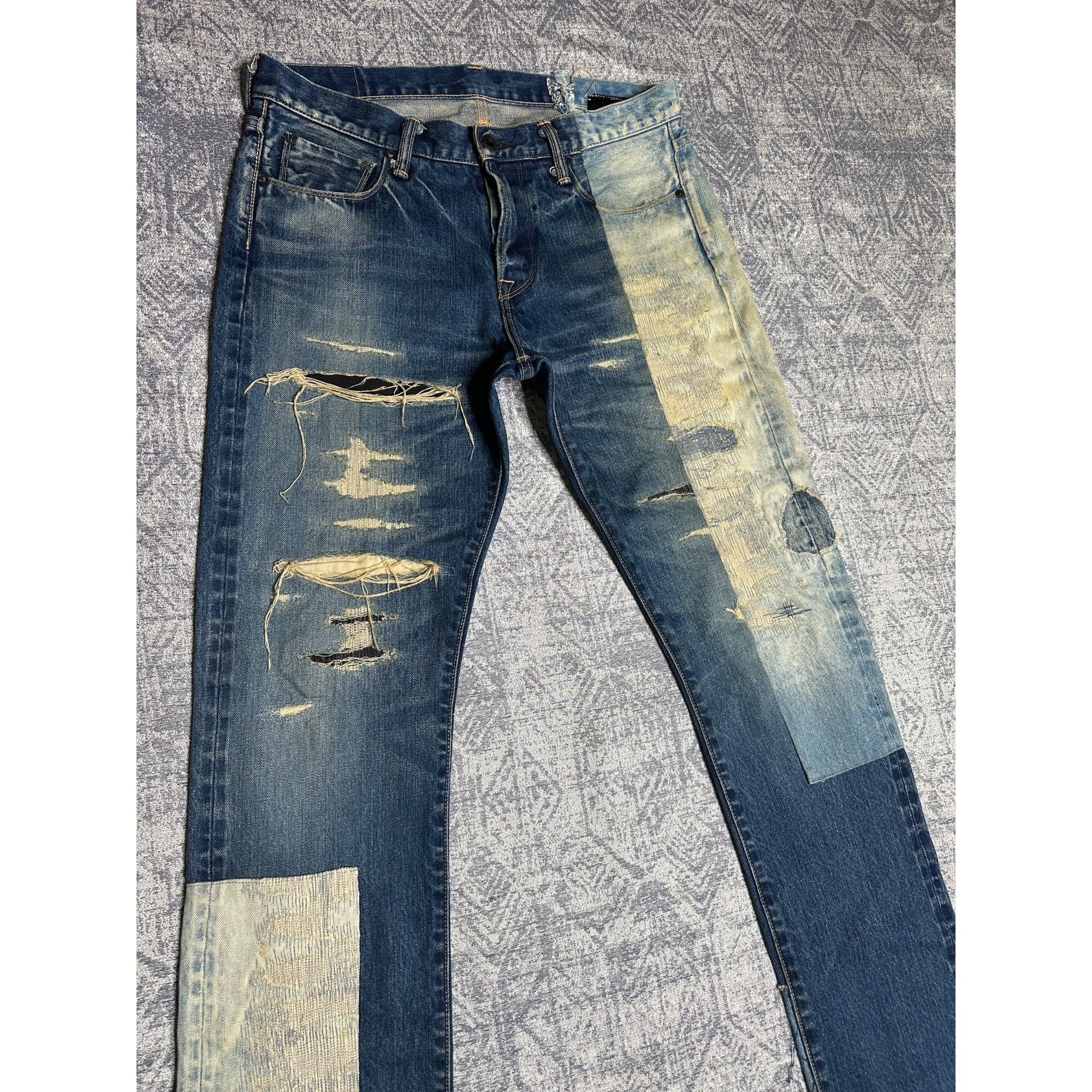 KURO Kuro Denim Japanese vintage selvedge remake jeans, made in J Size US 33 - 2 Thumbnail