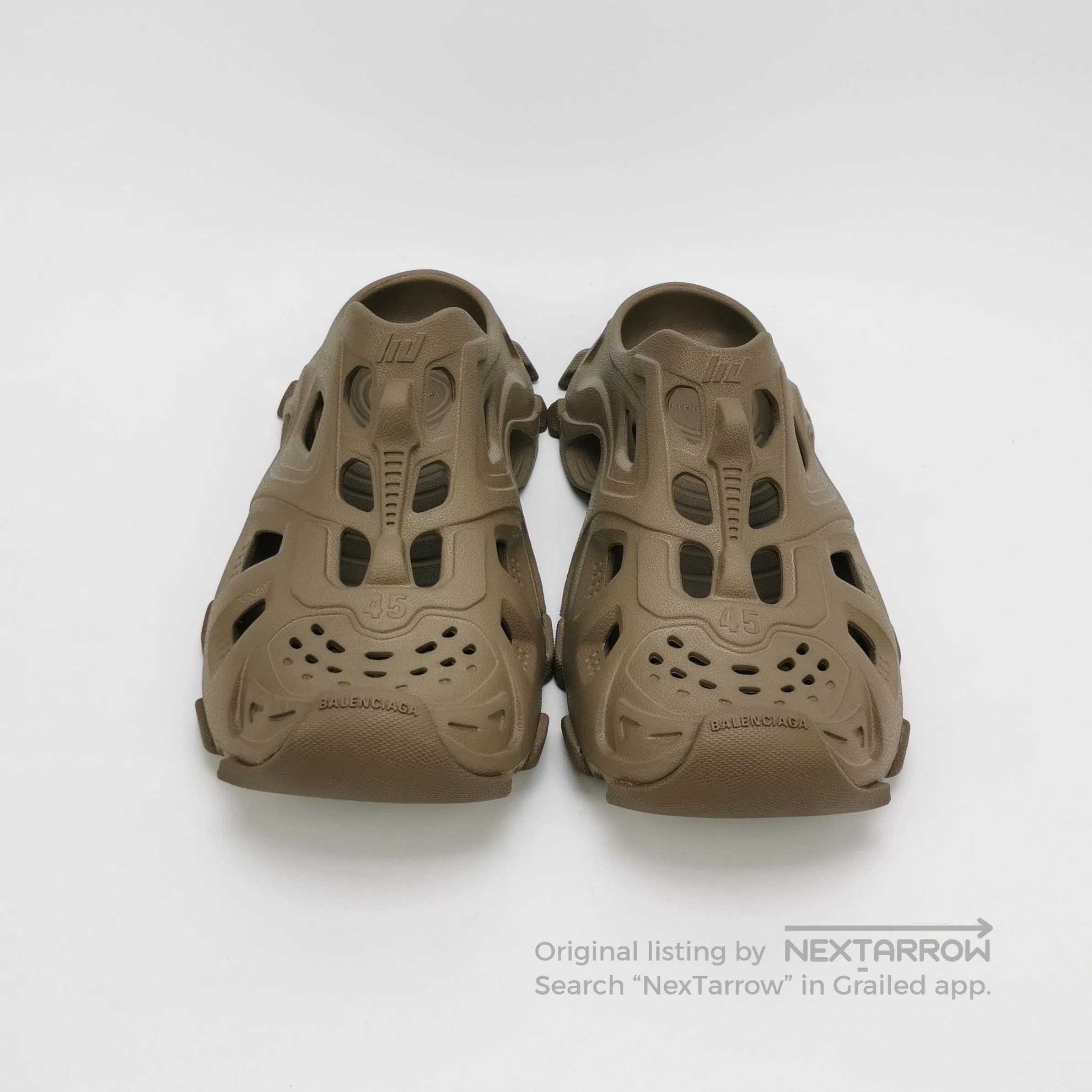 Balenciaga Brown Perforated Cut. Size US 7.5 / EU 40-41 - 3 Thumbnail