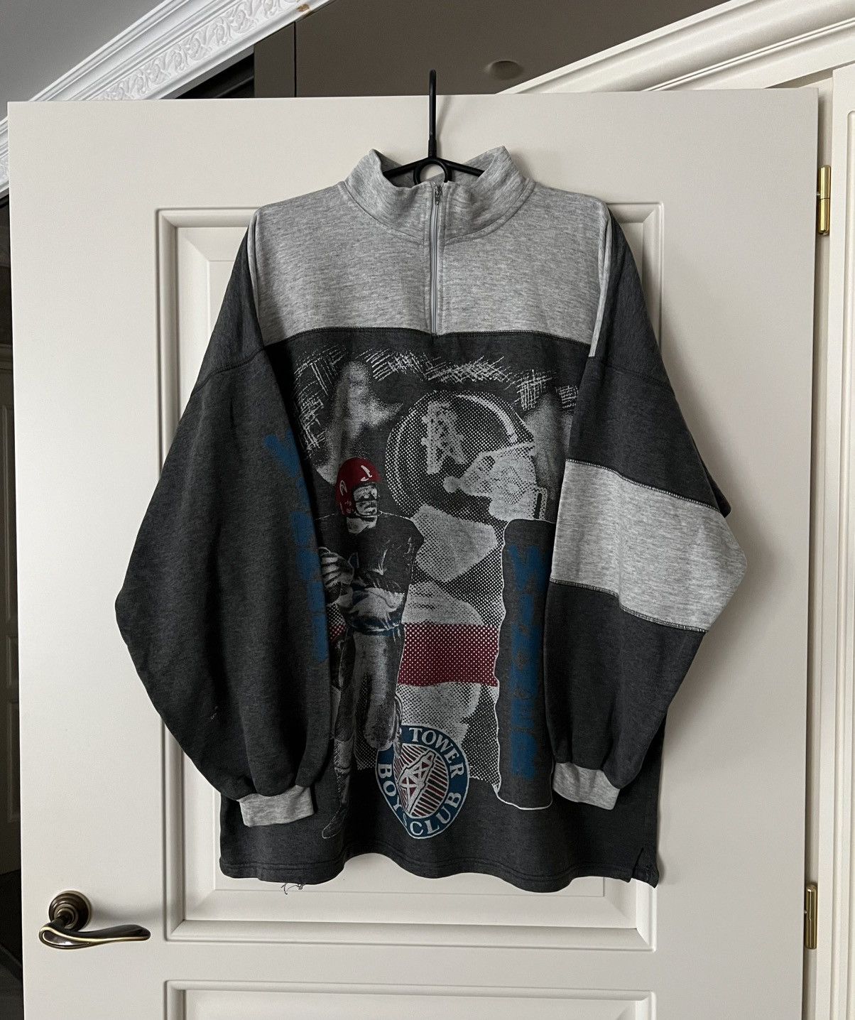 Vintage Vintage 90s Tower Boys Club Football Graphic Sweatshirt Size US XXL / EU 58 / 5 - 1 Thumbnail