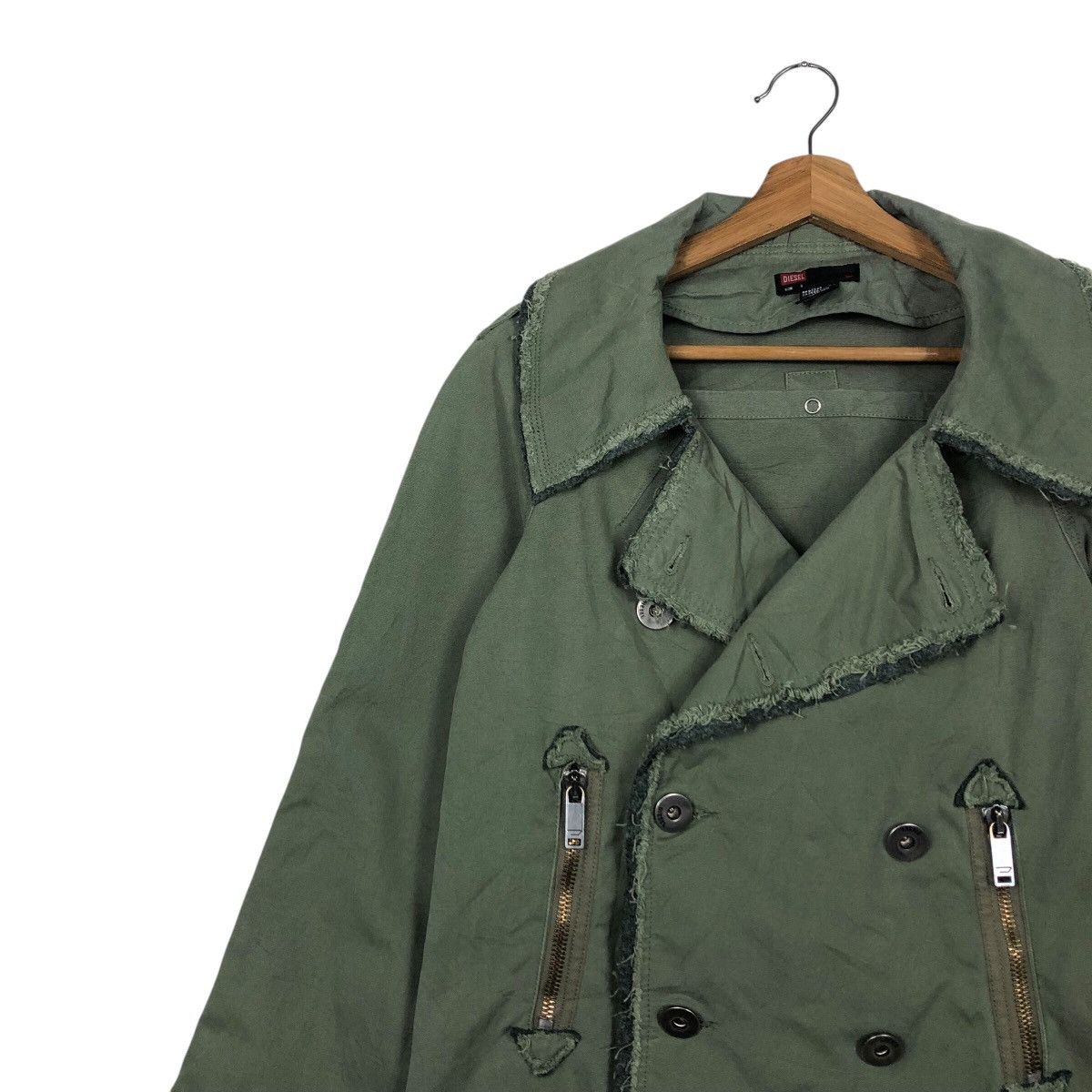 Diesel 📌Vintage Biker Military Jacket Diesel Double Collar Size US S / EU 44-46 / 1 - 8 Thumbnail