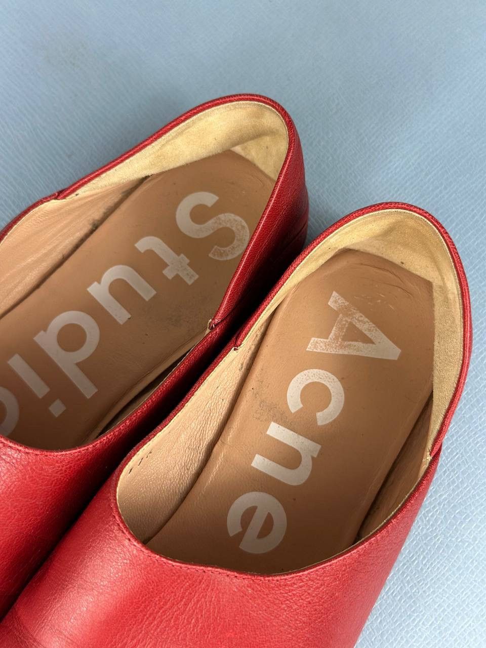 Acne Studios Flats - Acne Studios Vintage Red Leather - Women Mocassins Size US 6 / IT 36 - 4 Thumbnail