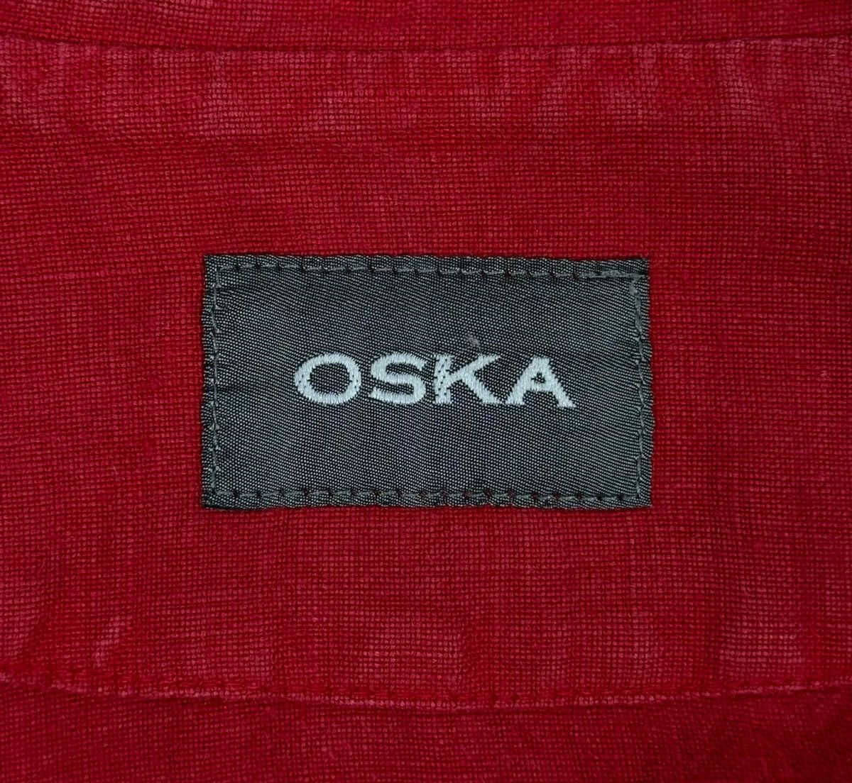 Designer OSKA Linen Red Jacket Asymmetrical Avant Garde size 2 Size M / US 6-8 / IT 42-44 - 10 Thumbnail