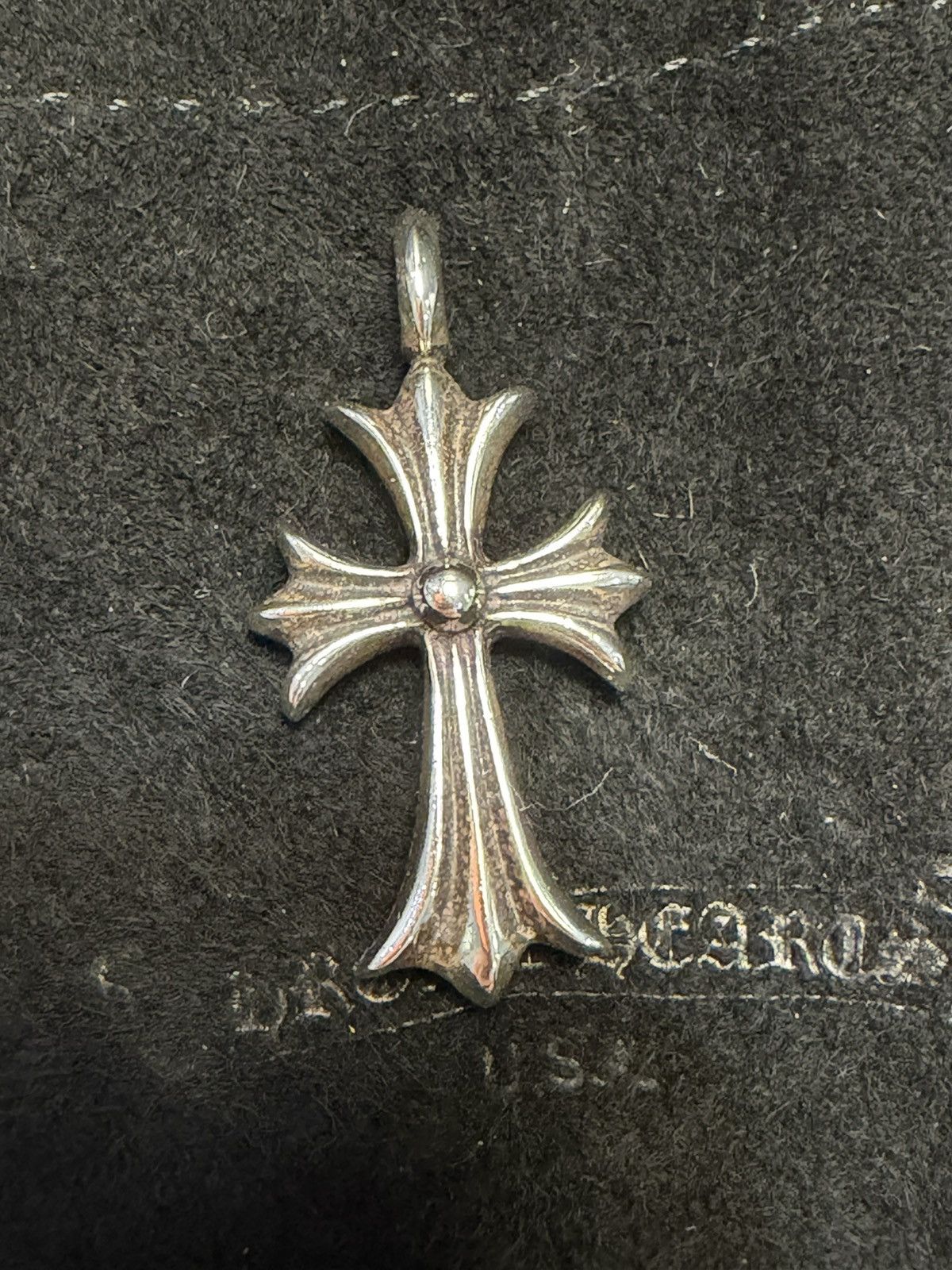 Chrome Hearts Tiny Cross Charm Silver with Pave Diamond Size ONE SIZE - 12 Thumbnail
