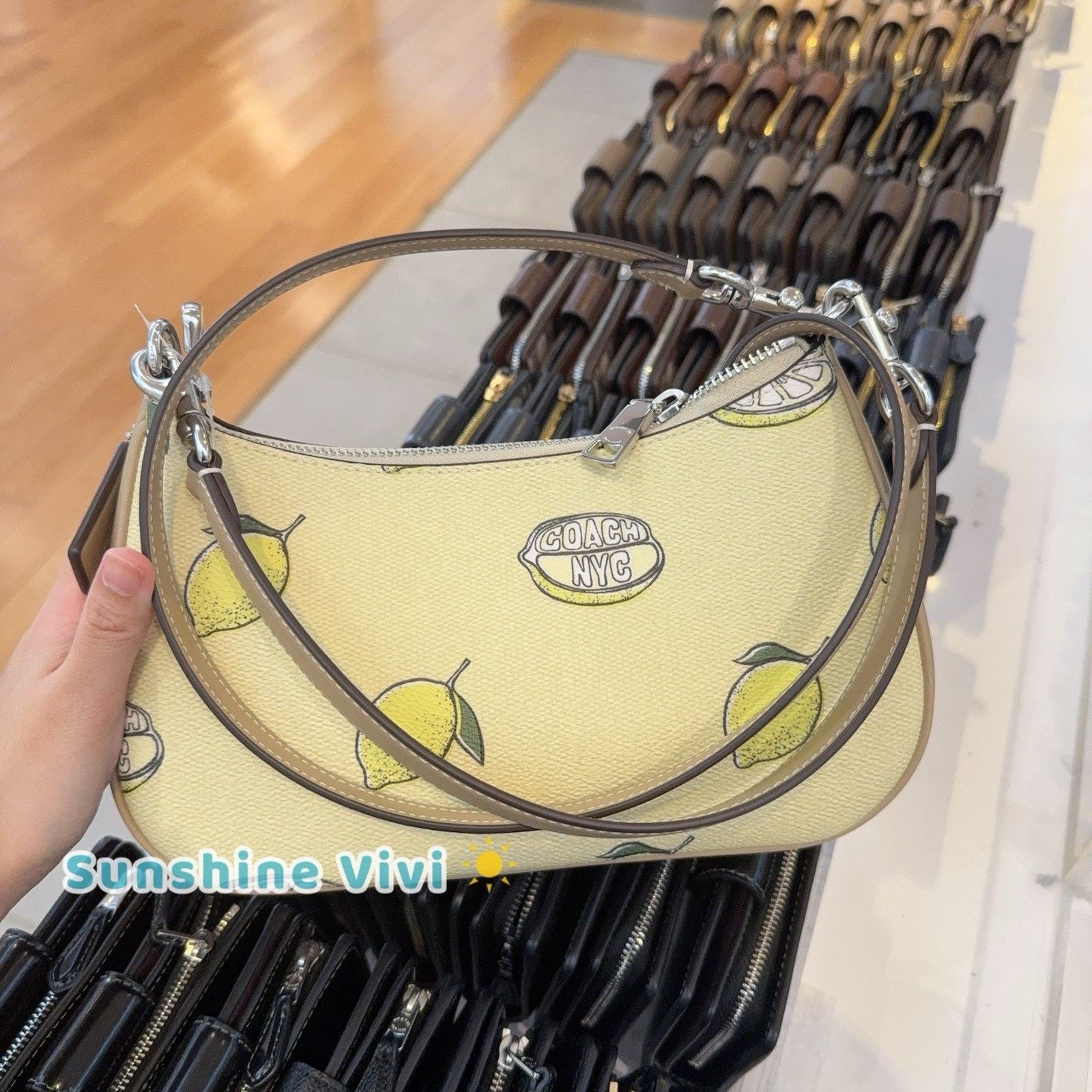 Coach NWT Coach Teri Shoulder Bag With Lemon CBA53 Garden Glade Size ONE SIZE - 2 Thumbnail
