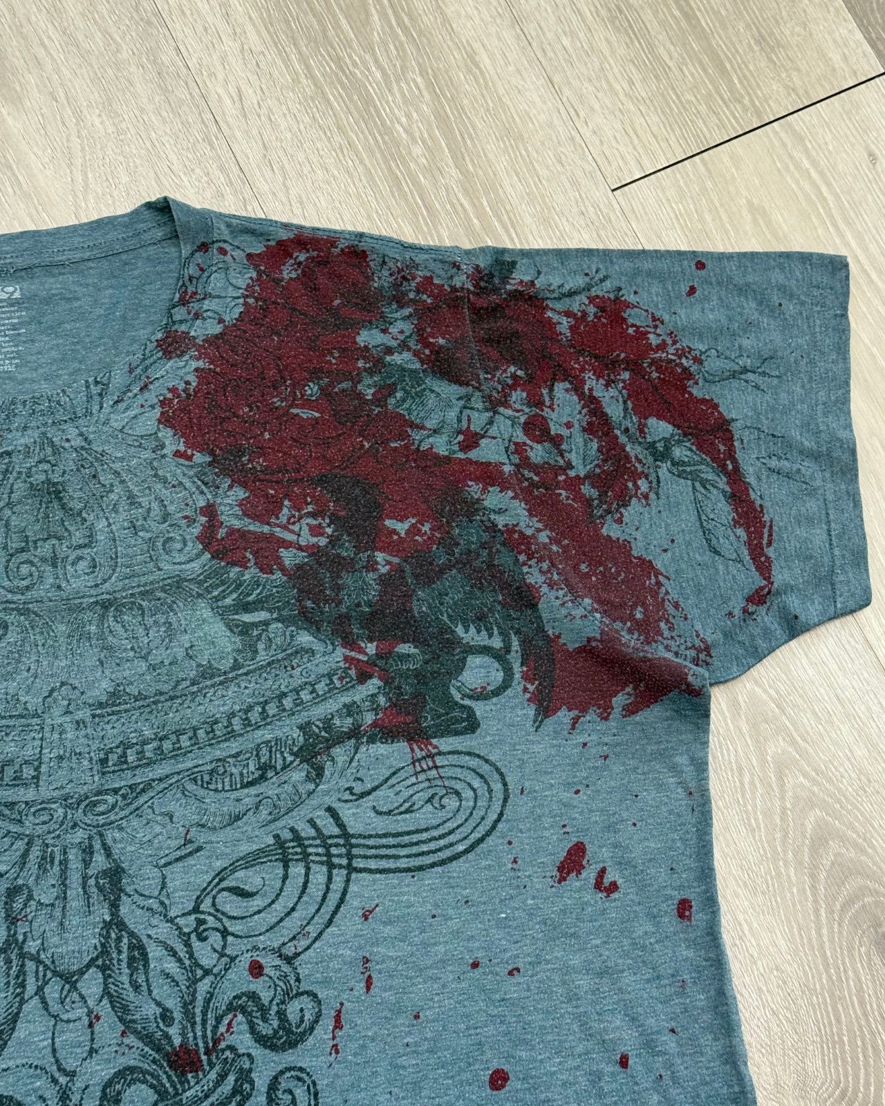 Apt. 9 Y2K APT.9 Blood Splatter Men's Teal T-Shirt - Size XL Size US XL / EU 56 / 4 - 5 Thumbnail