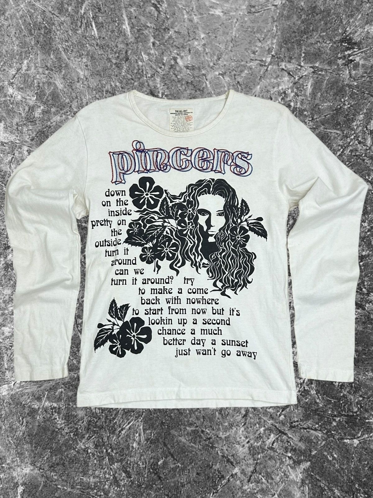 Designer × Japanese Brand Vintage Japan All Out Pincers Fighter Flower Poem Size US S / EU 44-46 / 1 - 1 Thumbnail