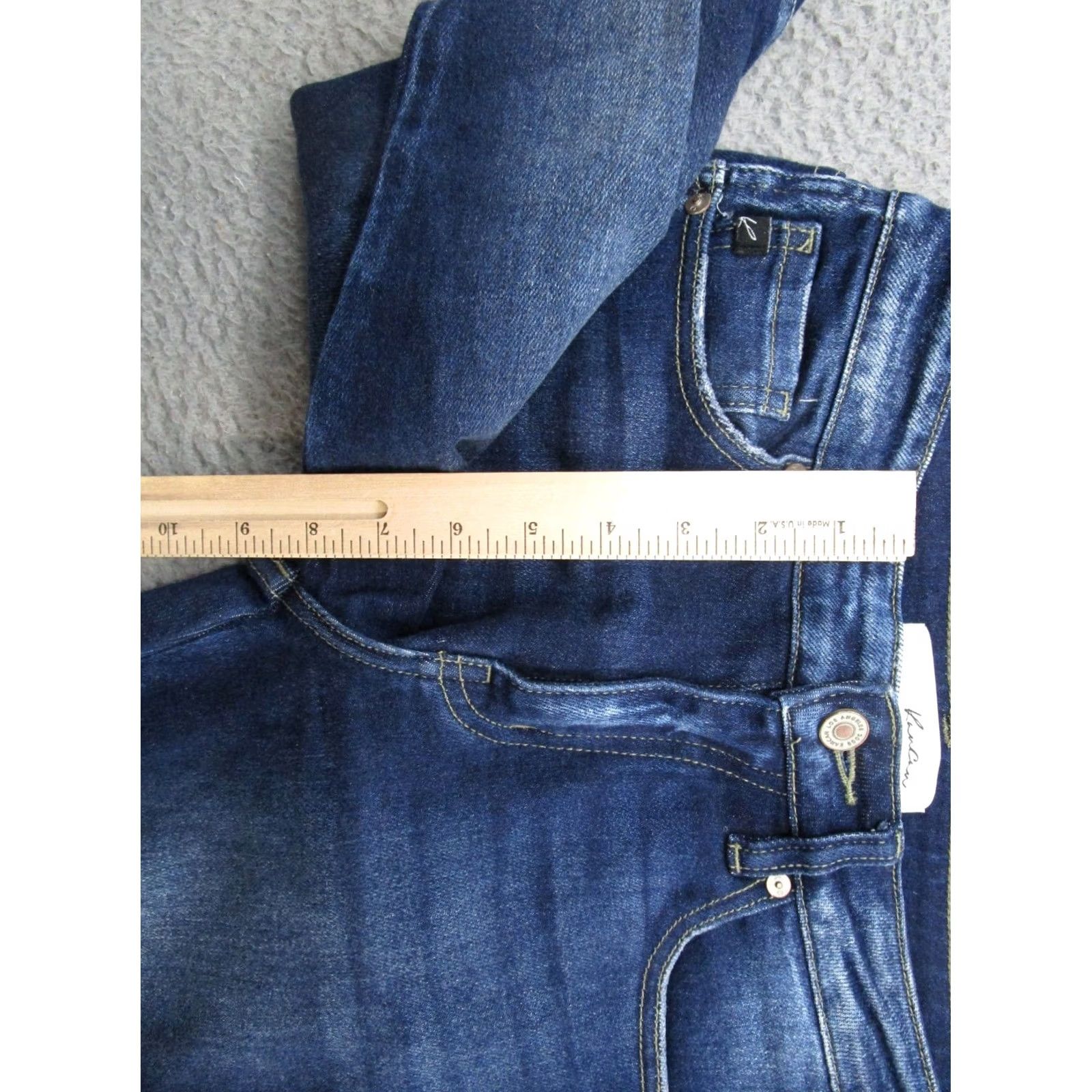 Vintage Kancan Dark Wash Stretch Ankle Skinny Jeans Women's 26 Distressed Size 5/26 Blue Size 26" / US 2 / IT 38 - 7 Thumbnail