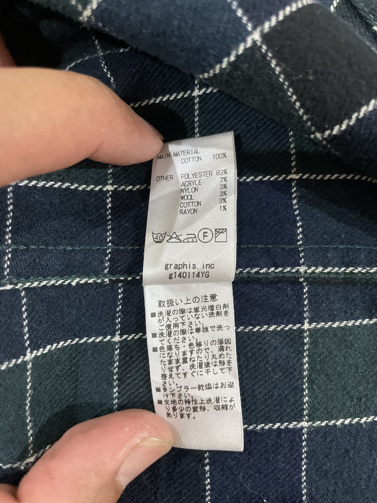 Flannel × Japanese Brand Vintage Graniph Travis Scott Style Tartan Plaid Flannel Size US M / EU 48-50 / 2 - 13 Thumbnail