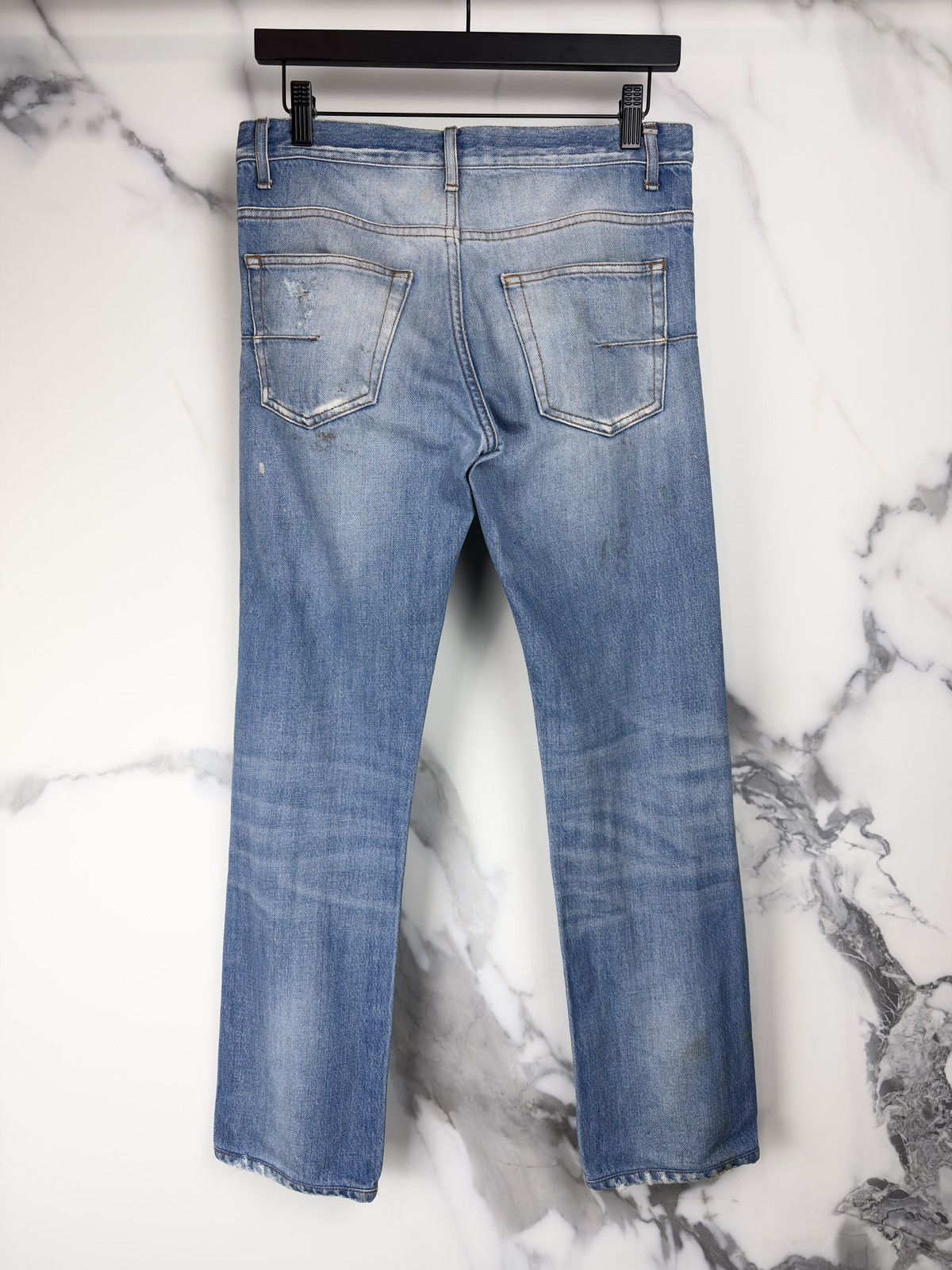 Dior Dior Homme Mudwash Painter Distressed Blue Denim Jeans Size US 29 - 3 Thumbnail