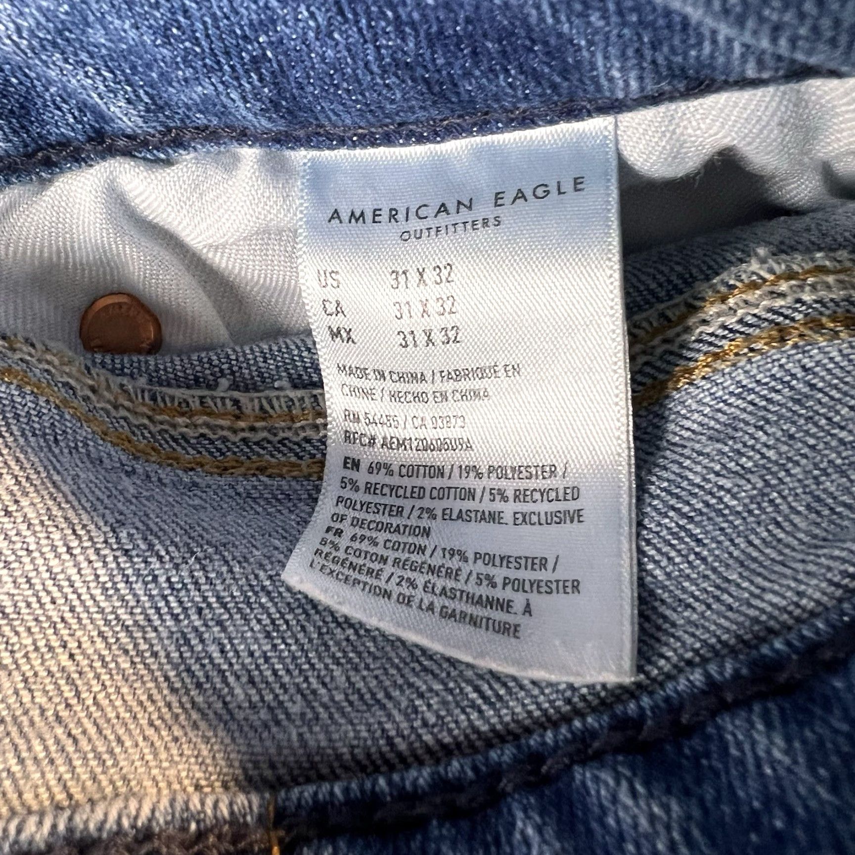 American Eagle Outfitters American Eagle Outfitters Air Flex+ Jeans Athletic Blue Denim 31x32 Men Straight Jeans Size US 31 - 4 Thumbnail