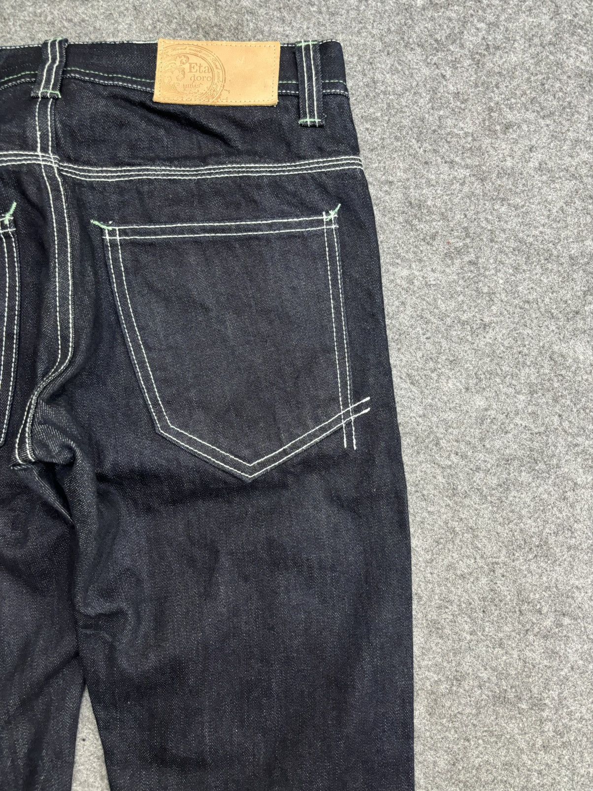 Japanese Brand 💥 Japan Style💥Eta Doro Midas Rare Design Slim Denim F511 Size US 31 - 10 Thumbnail