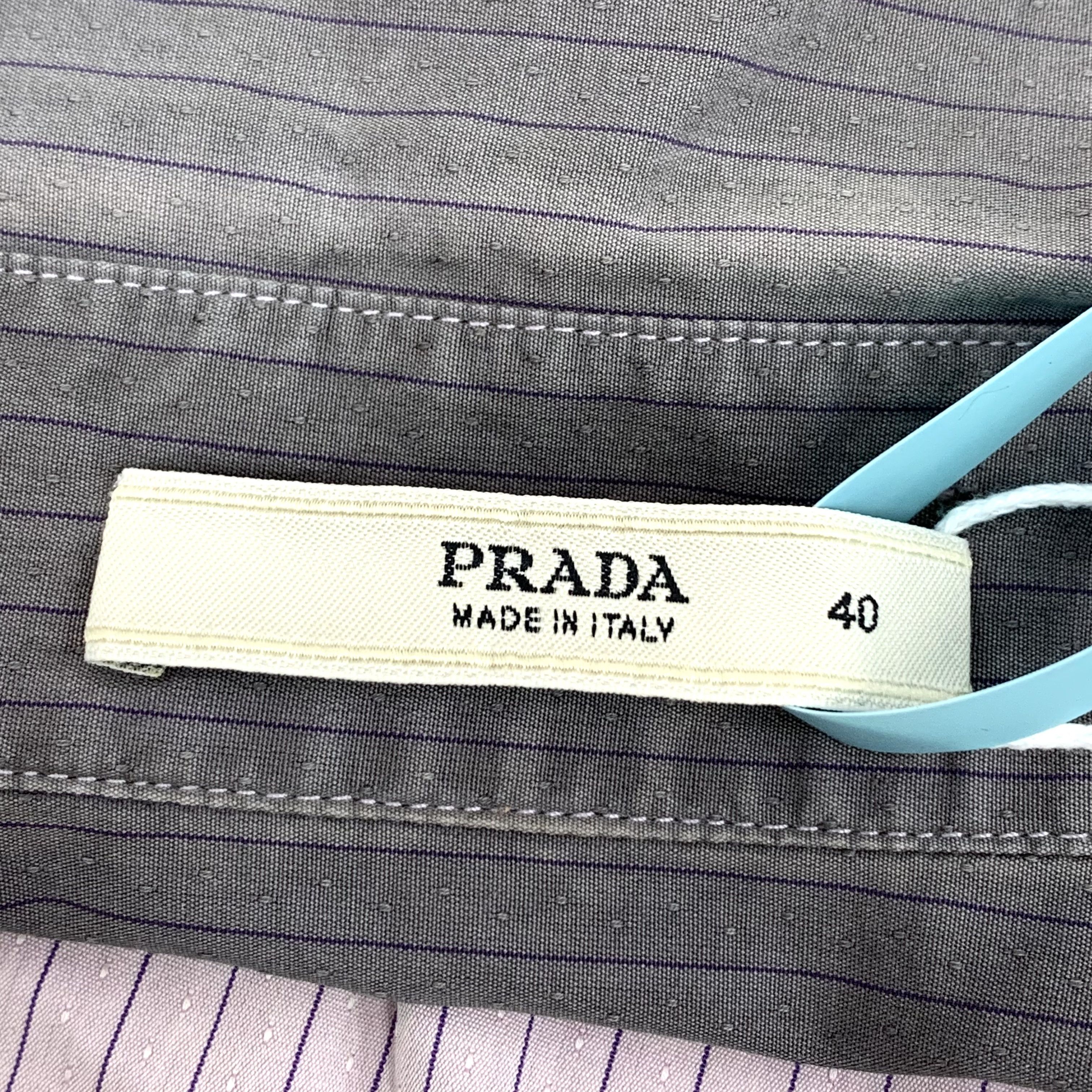 Prada Prada Striped Cotton Shirt Multicolor (40） Size US XXS / EU 40 - 3 Thumbnail
