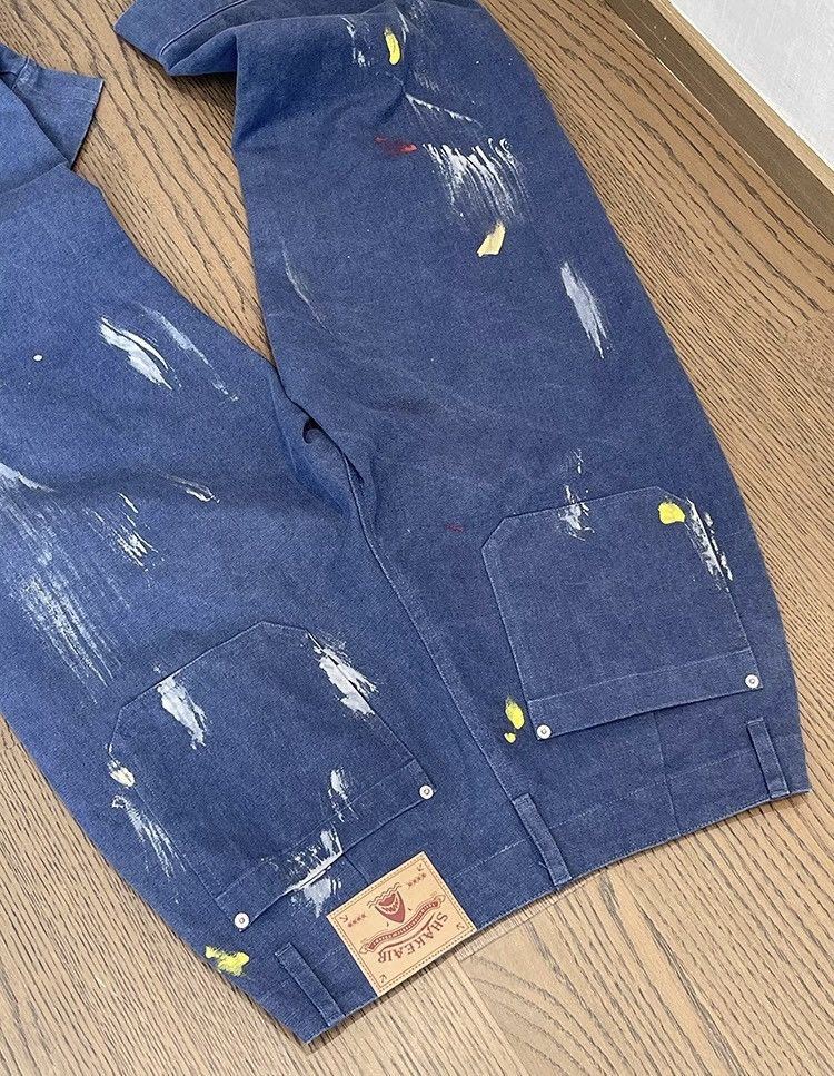 Japanese Brand × Vintage Outdoor retro y2k dirty paint baggy pants Size US 34 / EU 50 - 7 Thumbnail