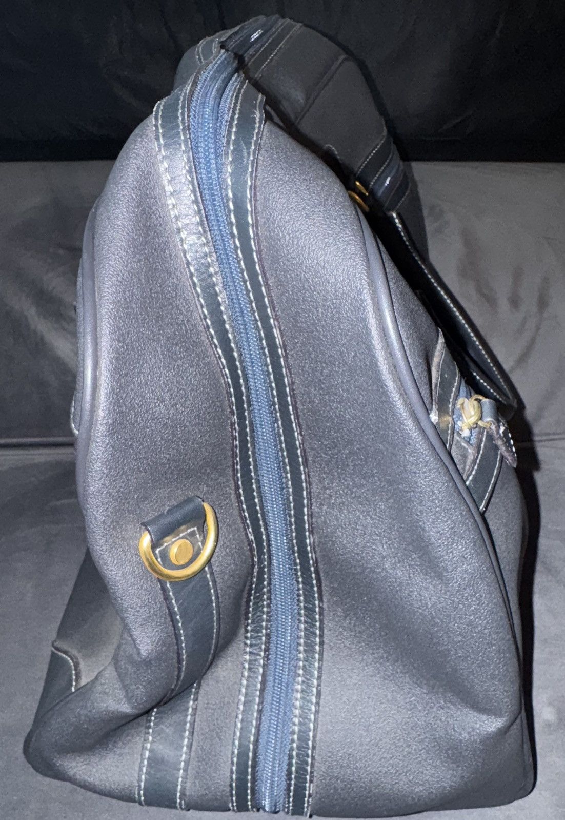 Burberry Burberry Golf Navy Check Travel Duffel Bag Size ONE SIZE - 4 Thumbnail