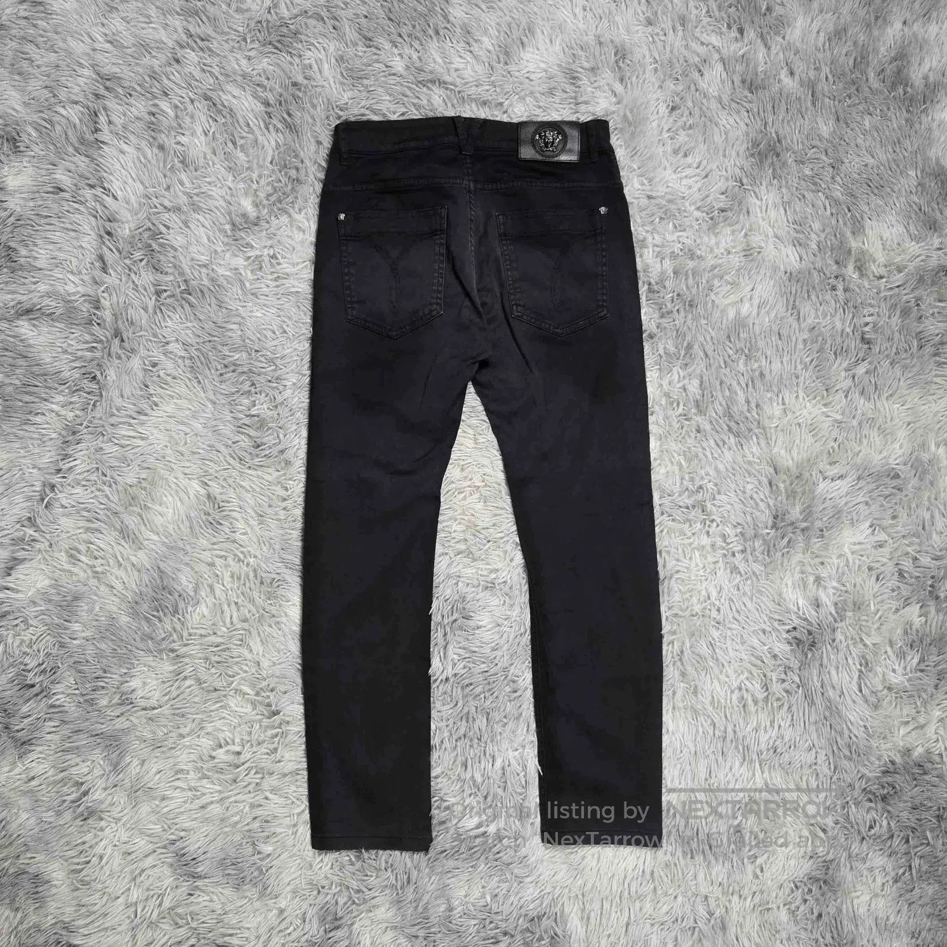 Versace versace black logo denim pants for slim fit. Size US 30 / EU 46 - 2 Thumbnail