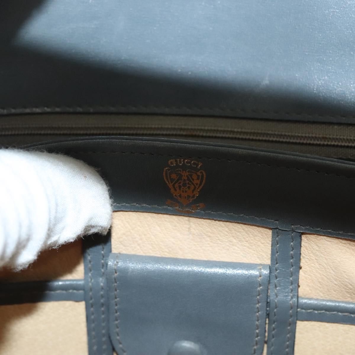 Gucci GUCCI Hand Bag Leather Gray Silver Size ONE SIZE - 16 Thumbnail