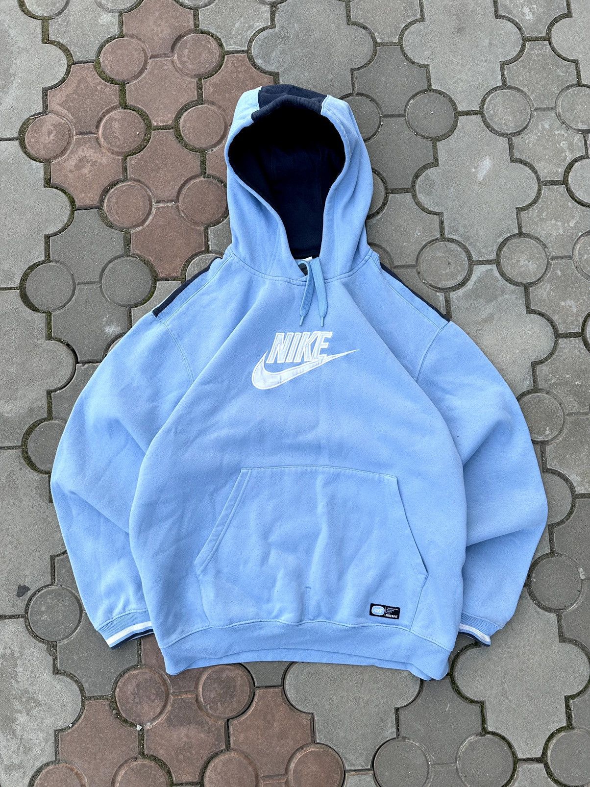 Nike Vintage Vintage Nike Baby Blue Center Swoosh Hoodie Grailed