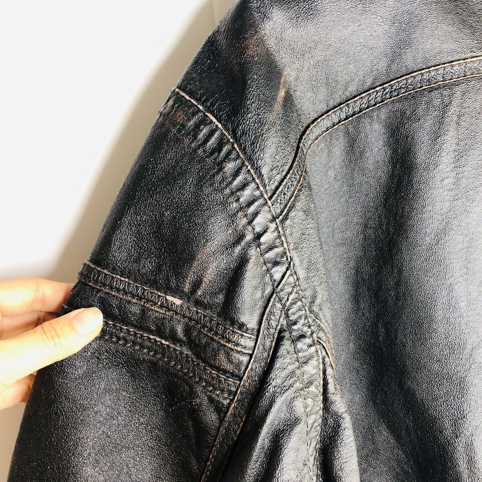 Wilsons Leather Wilson's Leather Brown Bomber Jacket Distressed Men Sz L Size US L / EU 52-54 / 3 - 6 Thumbnail