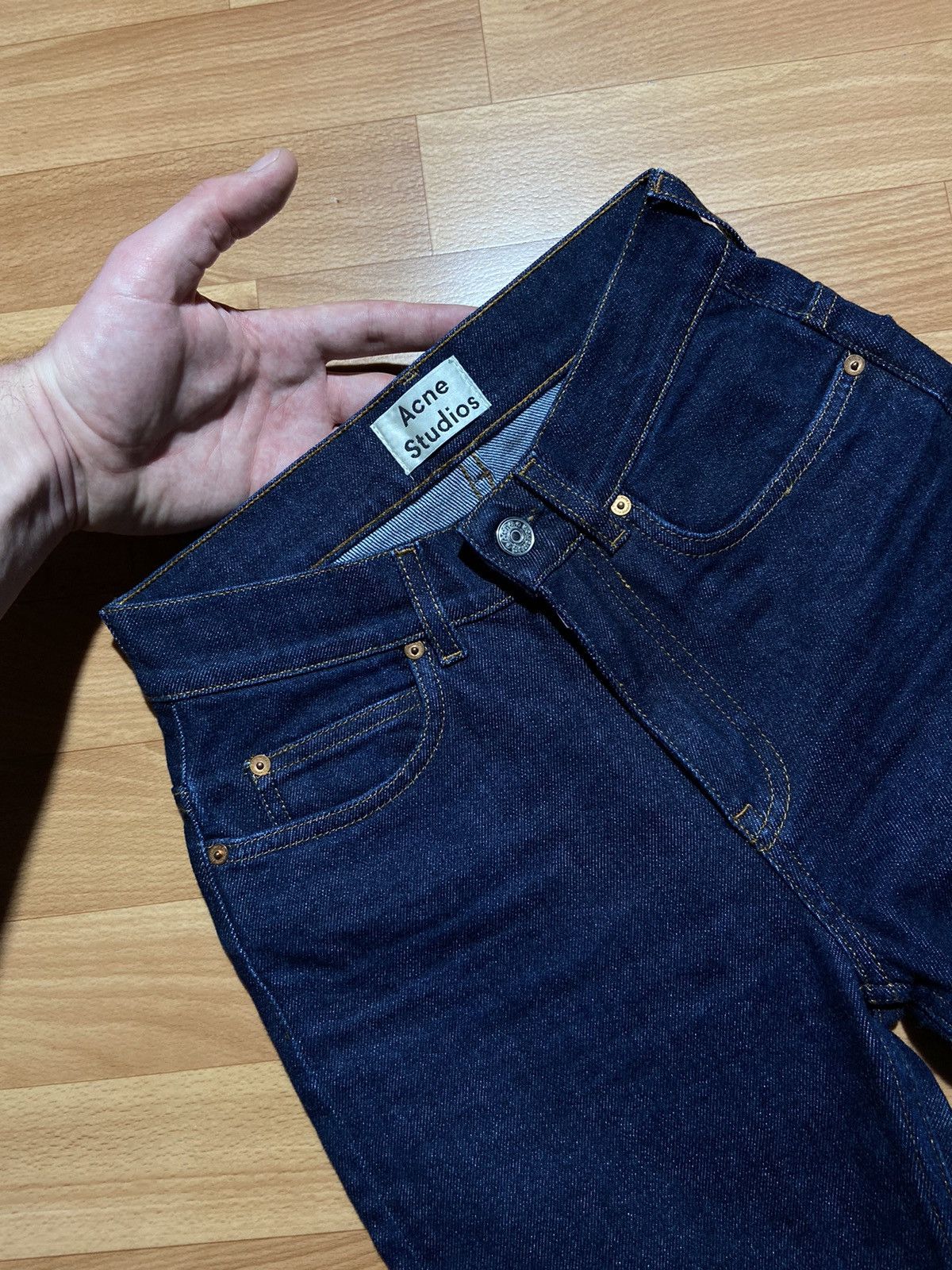Acne Studios × Designer Acne Studios Jeans Dark Blue Denim Pants Italy Brand Size 24" / US 00 / IT 34 - 1 Thumbnail