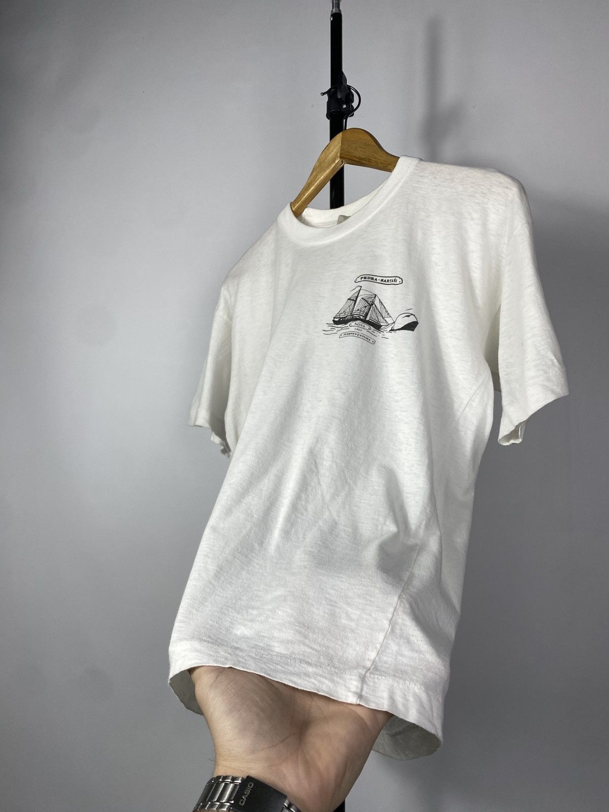 Band Tees × Vintage Vintage 90s Pirate Sartana Fuerteventura Logo Tee T shirt Size US S / EU 44-46 / 1 - 6 Thumbnail