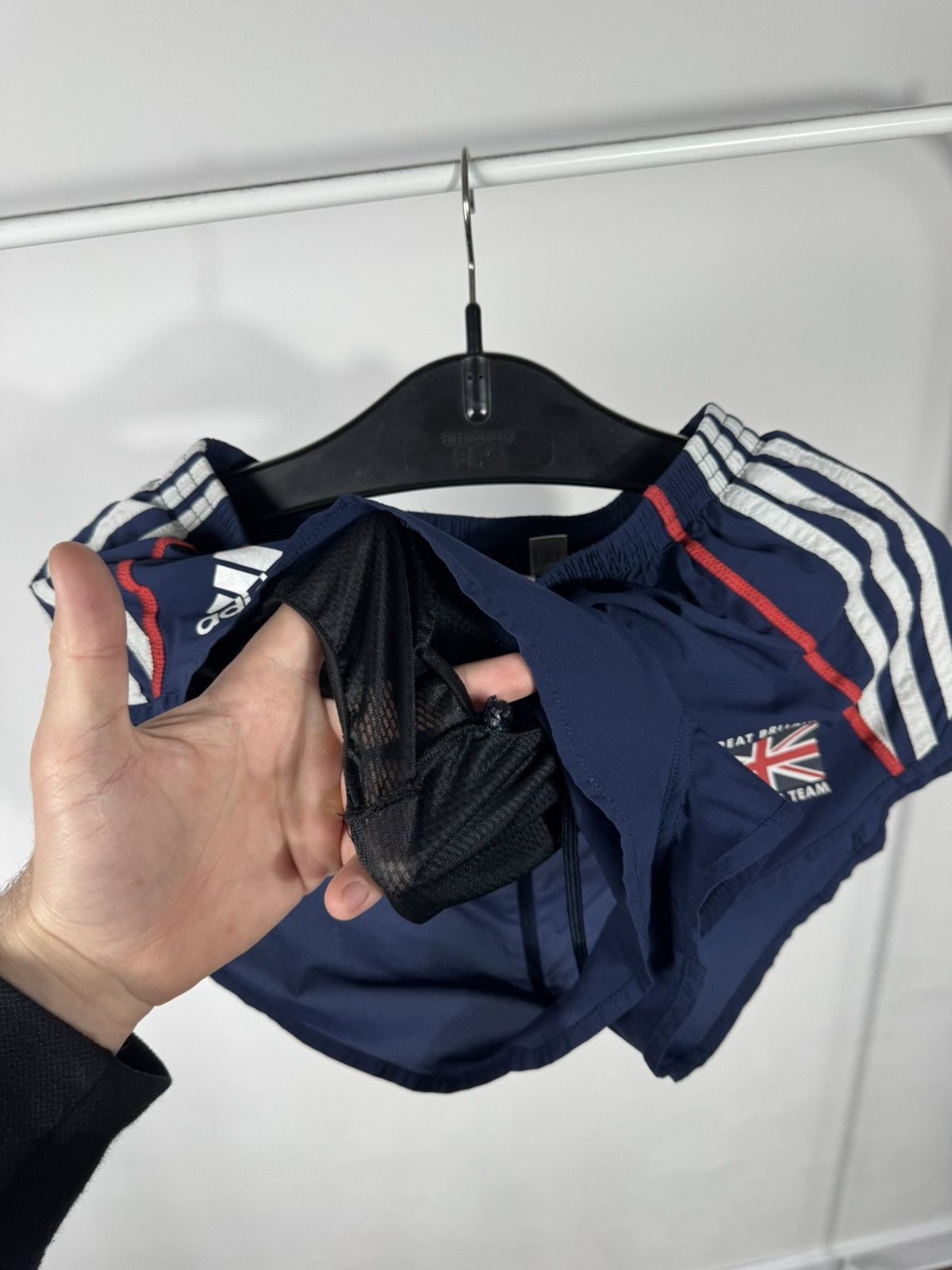 Adidas Adidas Women Running Shorts Blue Team GB 3 Stripe Size L Size US 32 / EU 48 - 5 Thumbnail