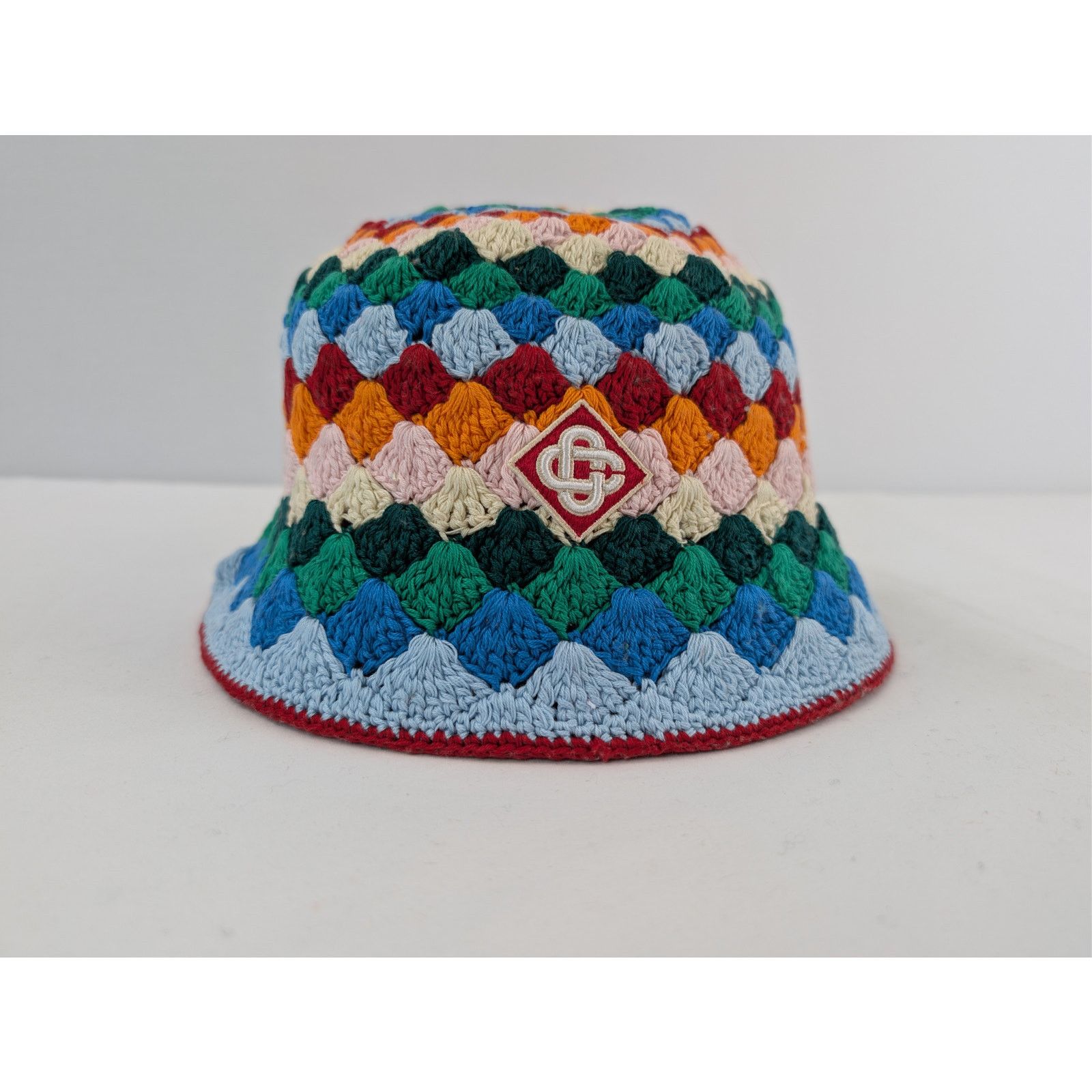 Casablanca o1rshd1 Size: M-L / Shell Striped Crochet Cap / Hat in Multi Size ONE SIZE - 1 Thumbnail