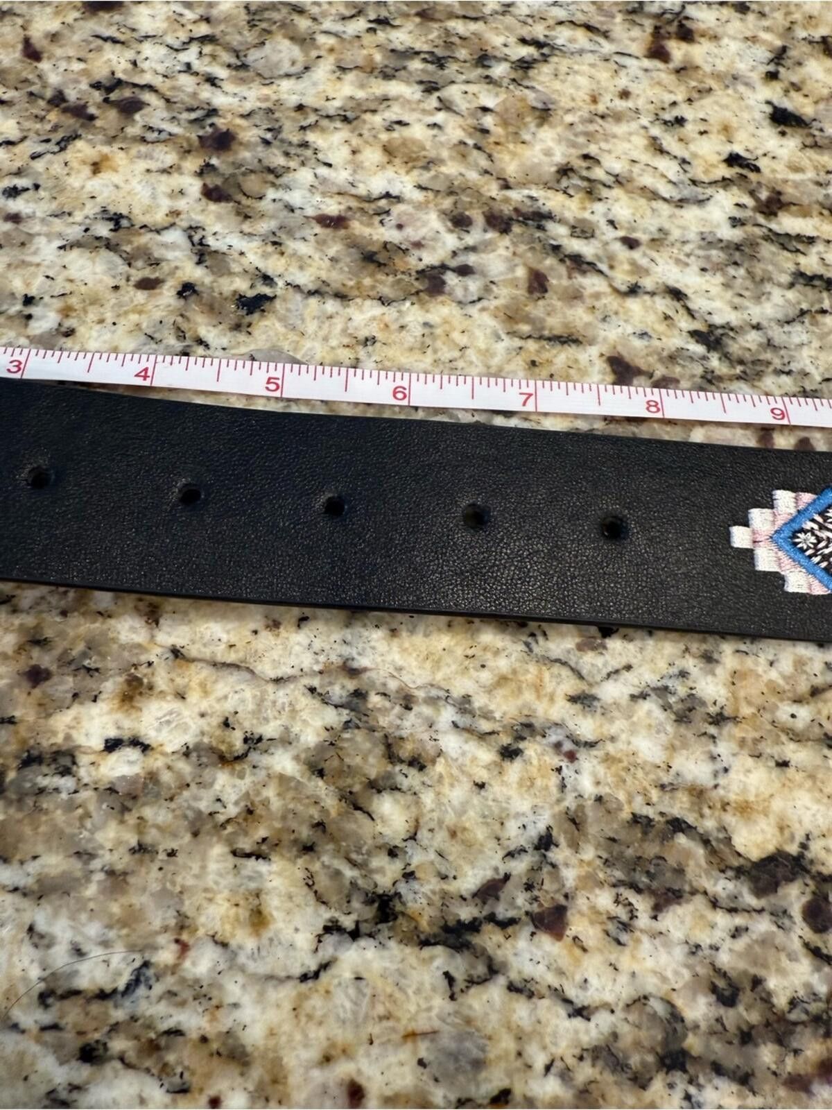 Other Faux leather black embroidered western Aztec belt 42” Size ONE SIZE - 10 Thumbnail