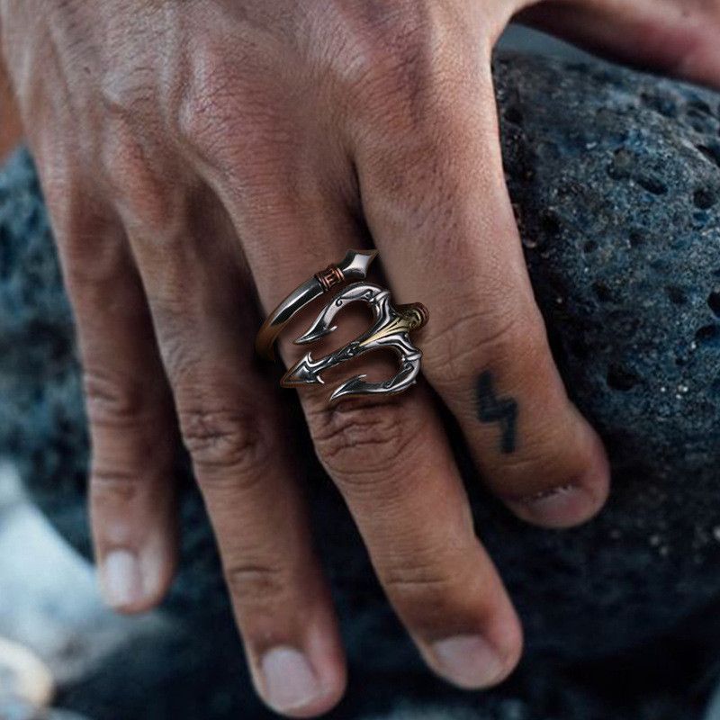 Japanese Brand × Jewelry Creative Art Trident Open Ring Size ONE SIZE - 1 Thumbnail
