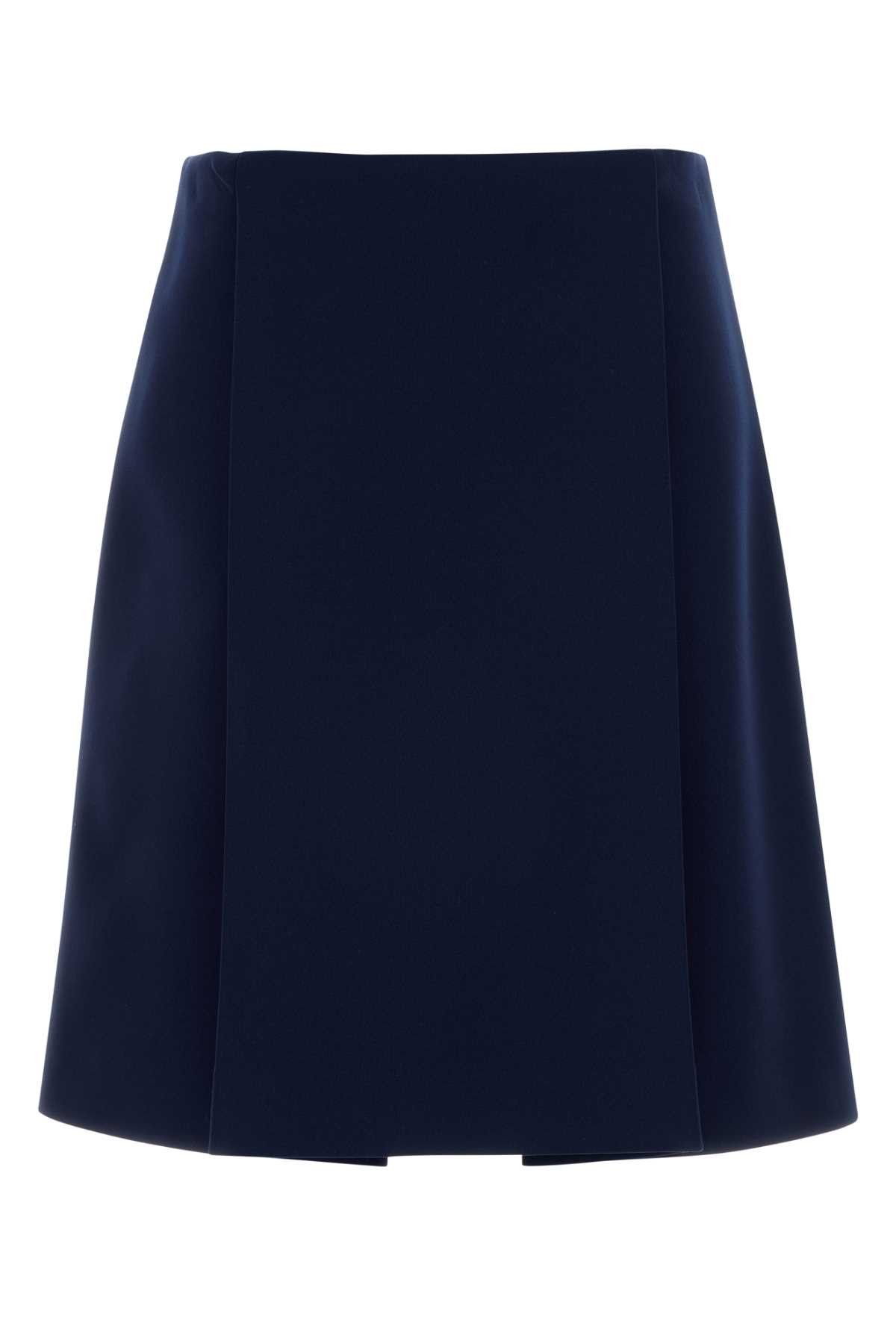 Miu Miu Blue Jersey Skirt Size 28" / US 6 / IT 42 - 1 Thumbnail