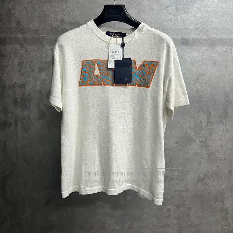 Louis Vuitton Louis Vuitton White Embroidered Short Sleeve T. Size US M / EU 48-50 / 2 - 1 Thumbnail