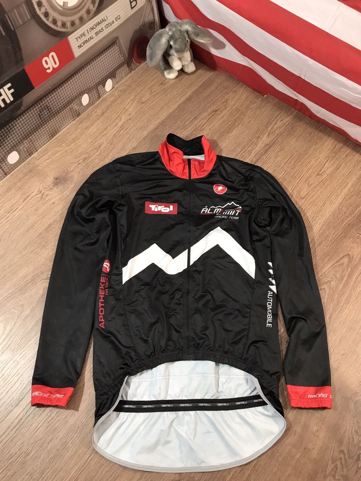 Mens Castelli Long Sleeve Cycling Jersey Full Zip