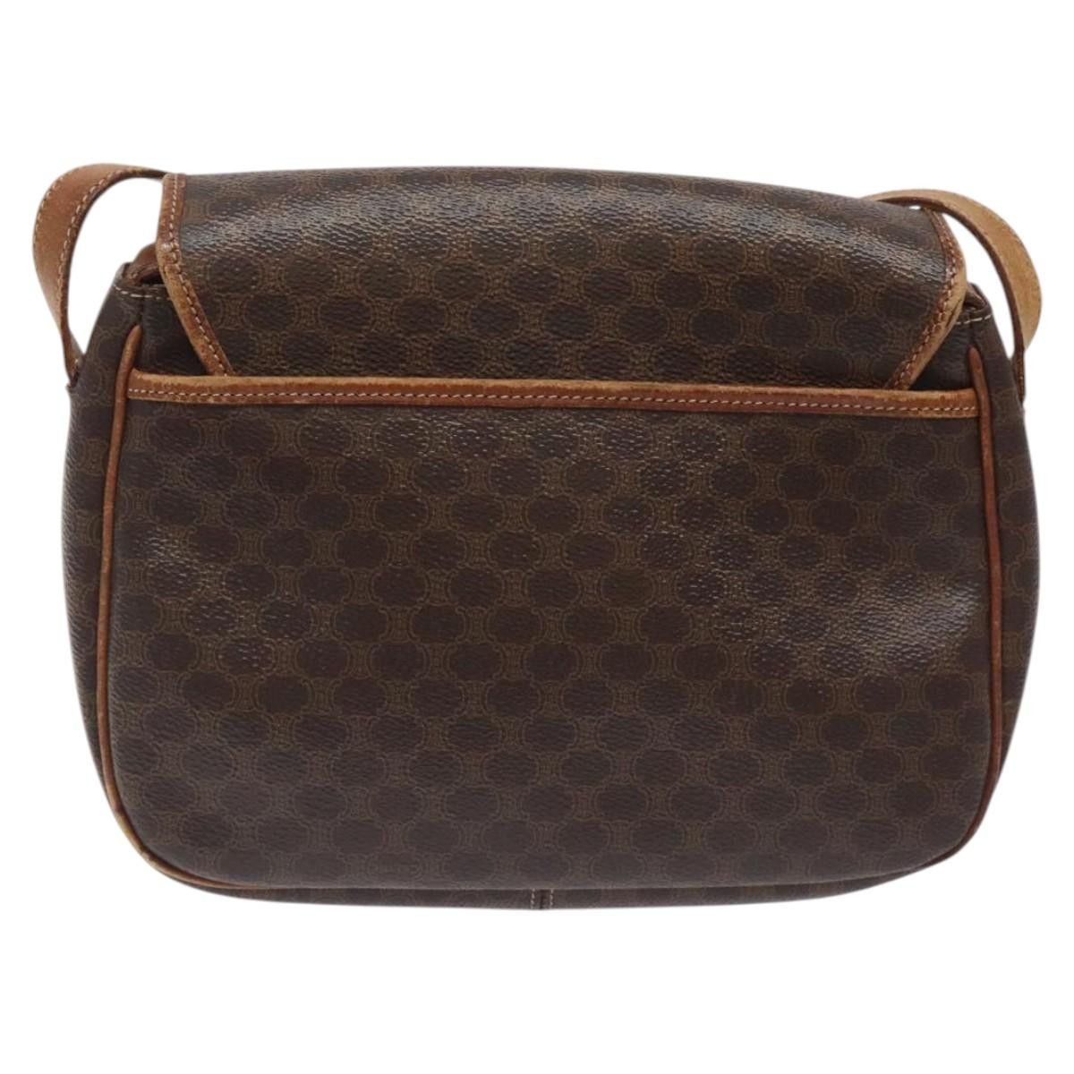 Celine CELINE Macadam Canvas Shoulder Bag Pvc Leather Brown Gold Size ONE SIZE - 3 Thumbnail