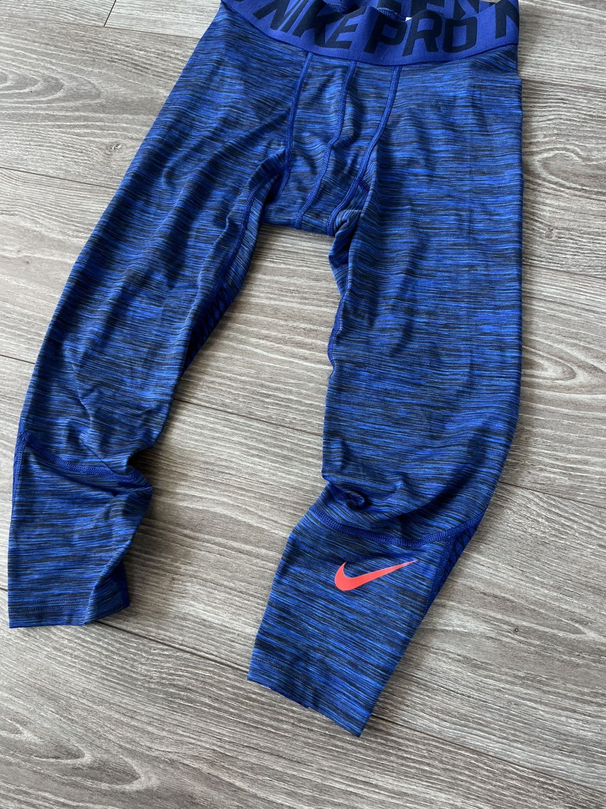 Nike Nike Pro Combat Compression 3/4 Big Logo Gym/Fight Leggins Size US 32 / EU 48 - 3 Thumbnail