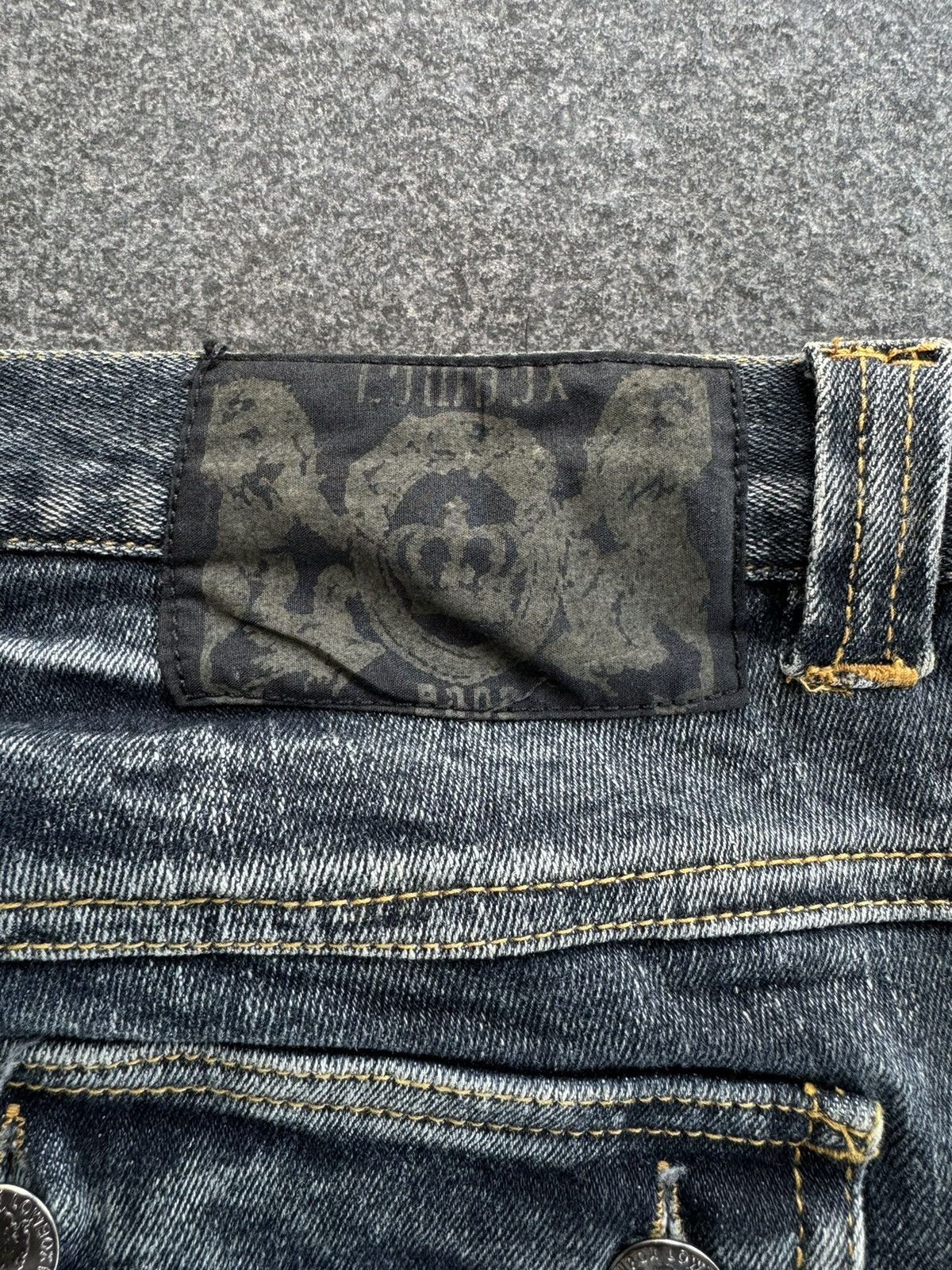 If Six Was Nine Vintage Lowbox Bondage Cargo Flared Denim Jeans Size US 32 / EU 48 - 14 Thumbnail