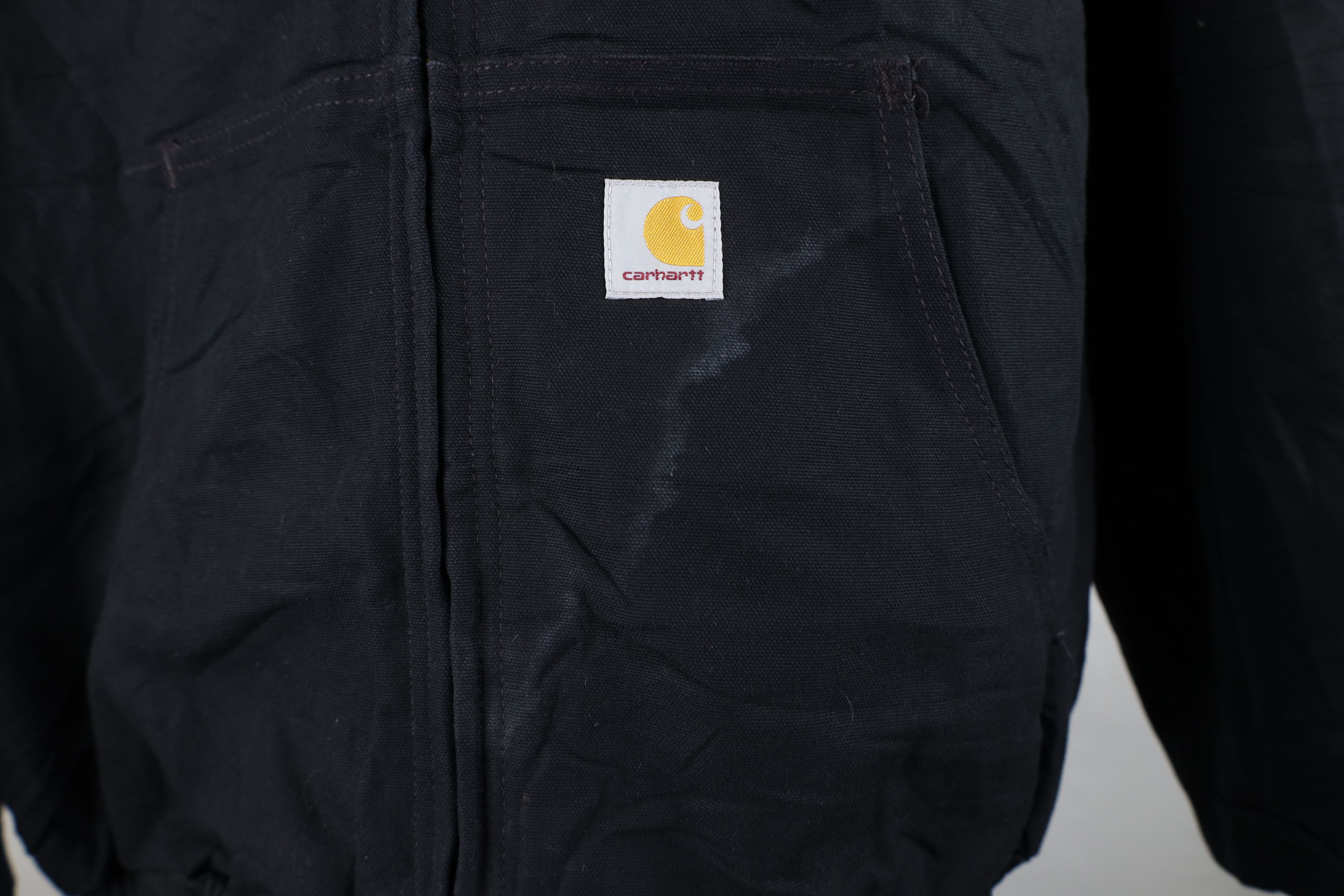 Carhartt Vintage Y2K Carhartt Quilted Canvas Hooded Jacket Black USA Size US XL / EU 56 / 4 - 5 Thumbnail