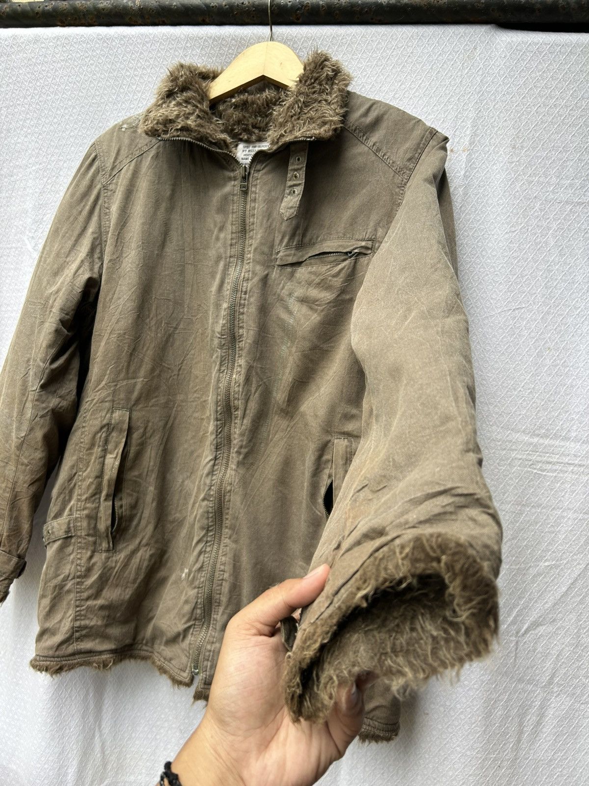 Isamu Katayama Backlash × Japanese Brand × KMRii Faux fur zip jacket parka japanese style Ifsixwasnine LGB Size US L / EU 52-54 / 3 - 6 Thumbnail
